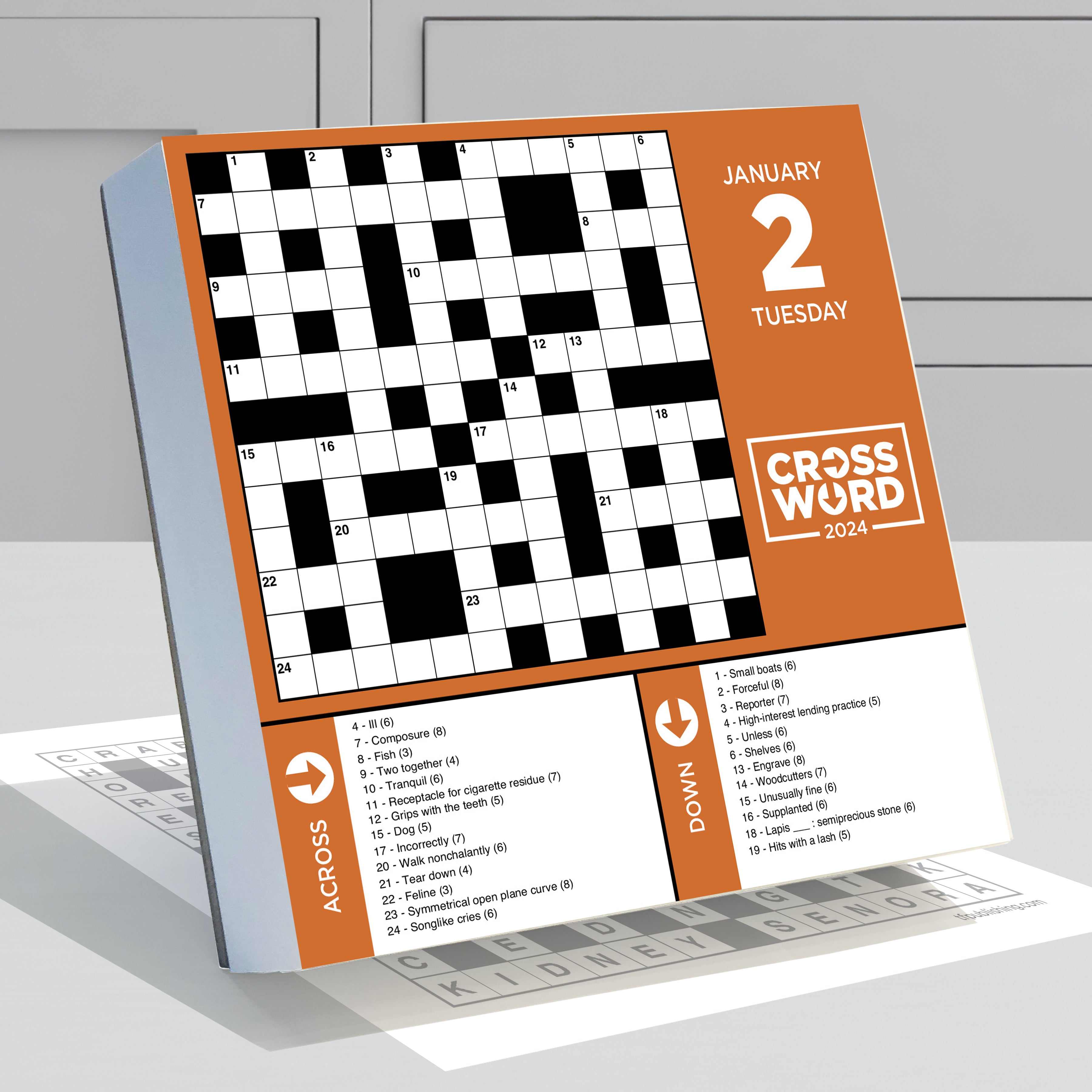 2024 Crossword Puzzles - Daily Boxed Page-A-Day Calendar US