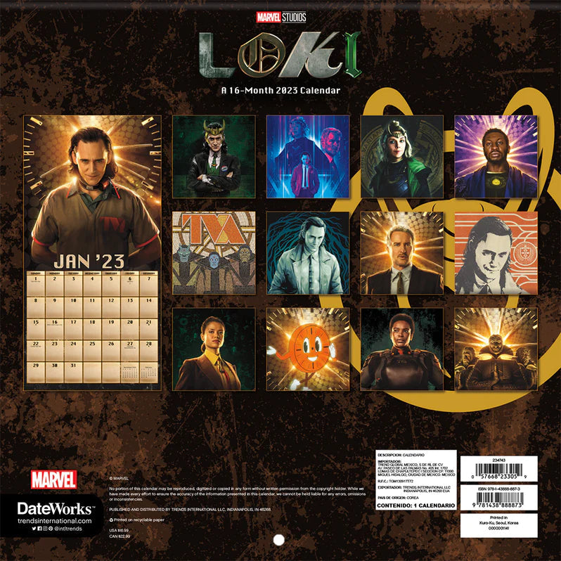 2023 Marvel - Loki - Square Wall Calendar