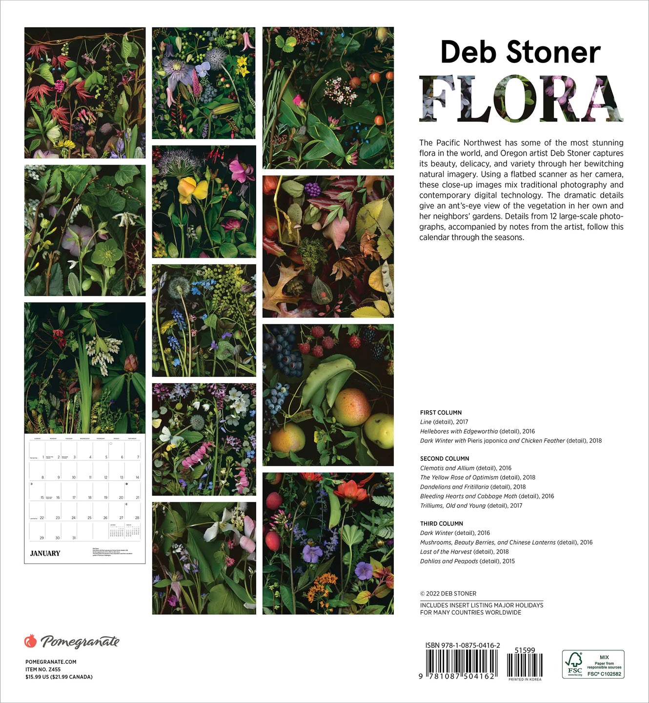 2023 Deb Stoner: Flora - Square Wall Calendar