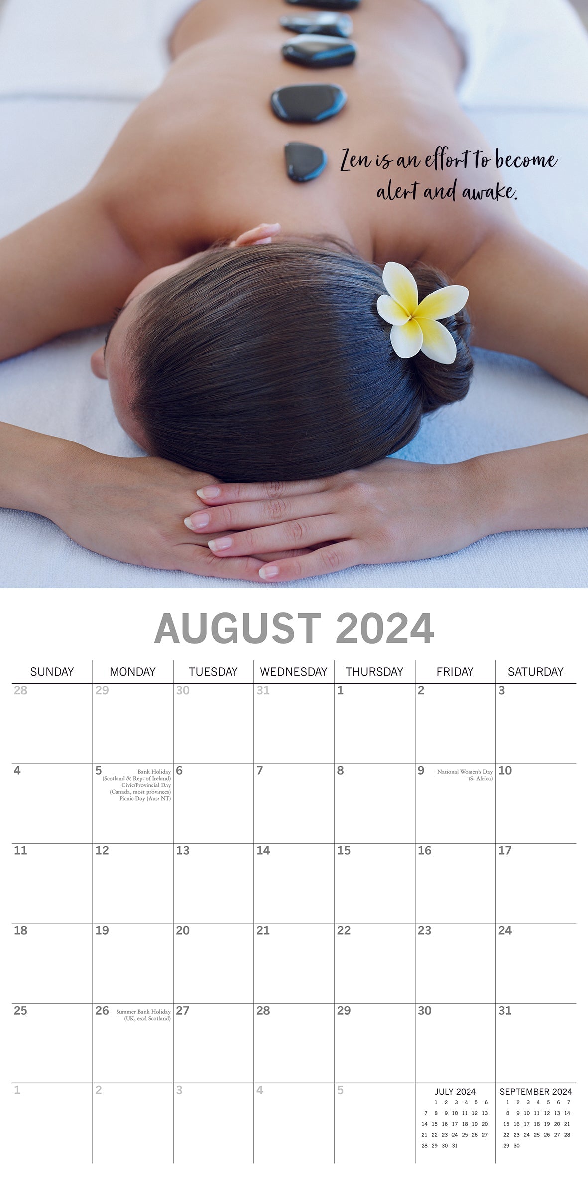 2024 Zen - Square Wall Calendar - Motivational Calendars by The Gifted