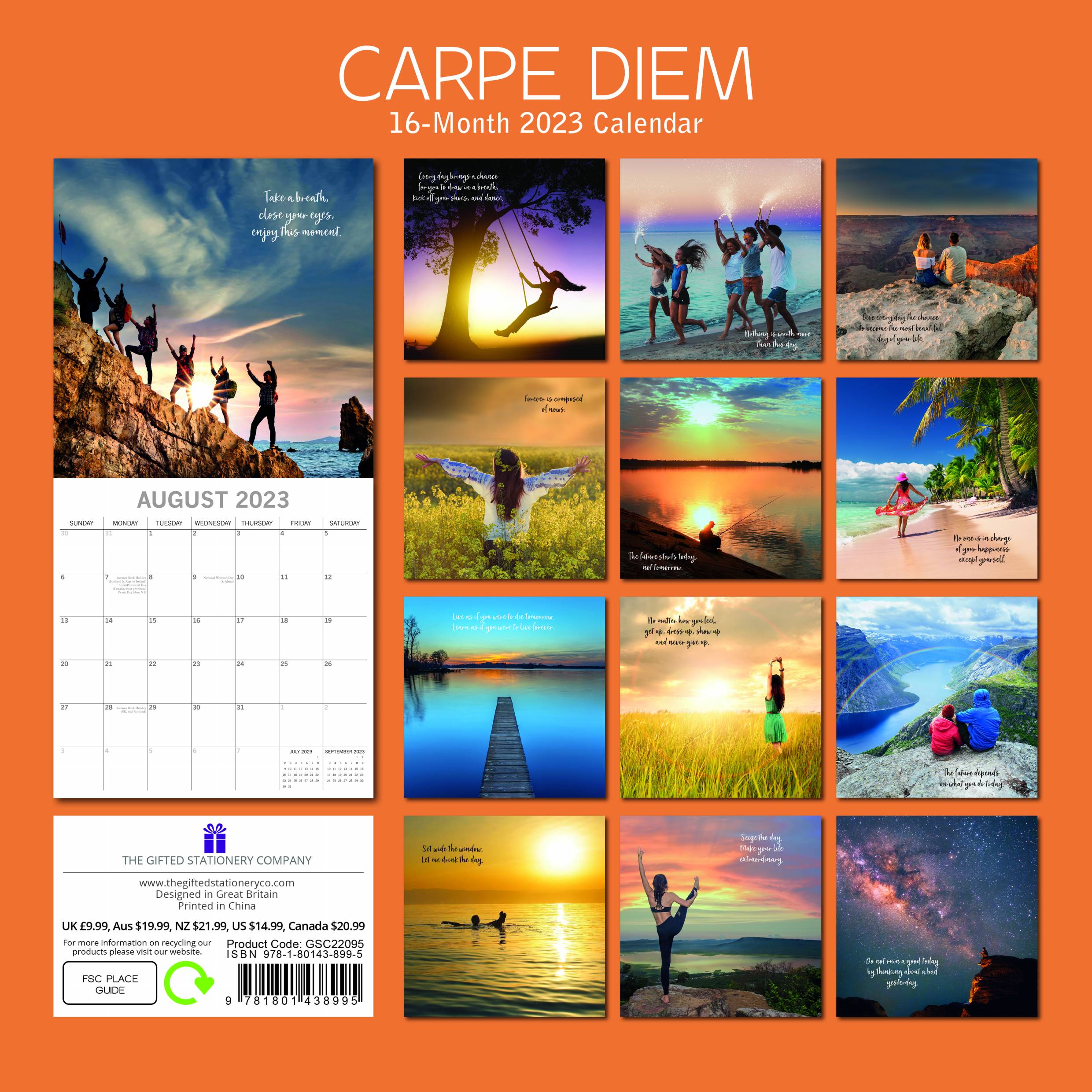 2023 Carpe Diem - Square Wall Calendar