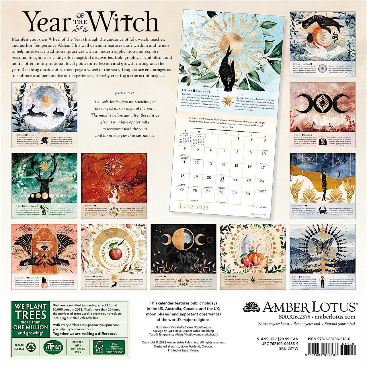 2023 Year Of The Witch - Square Wall Calendar