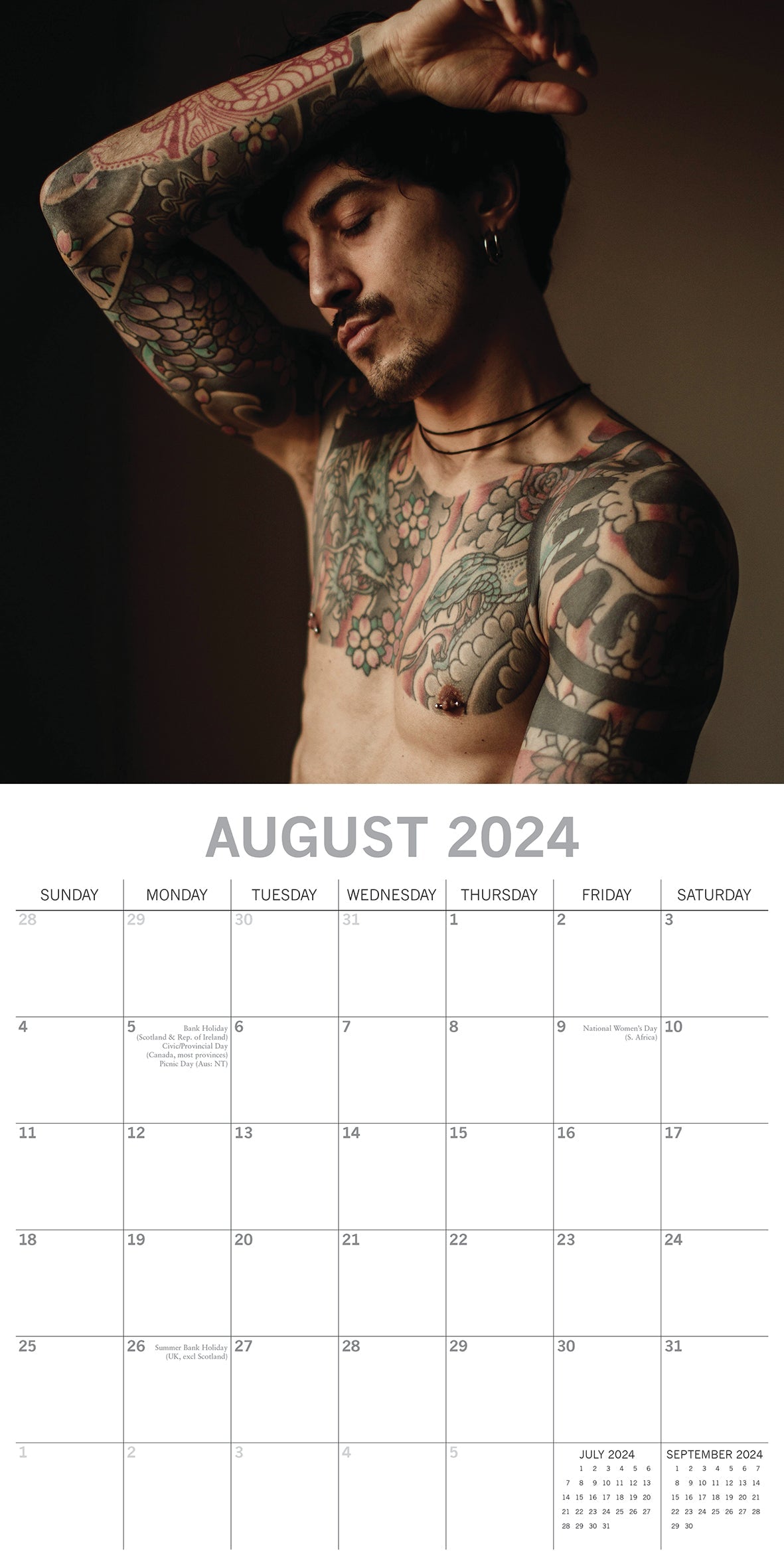 2024 Body Art - Square Wall Calendar
