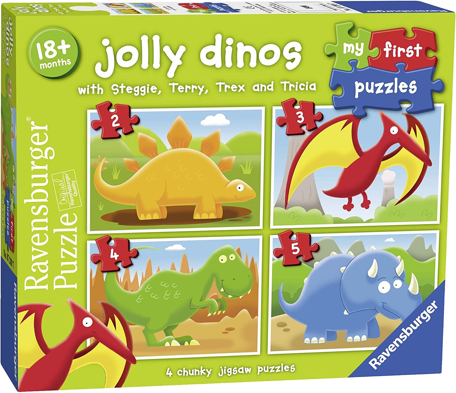 Ravensburger - Jolly Dinos My First 2, 3, 4, 5 Pieces - Jigsaw Puzzle