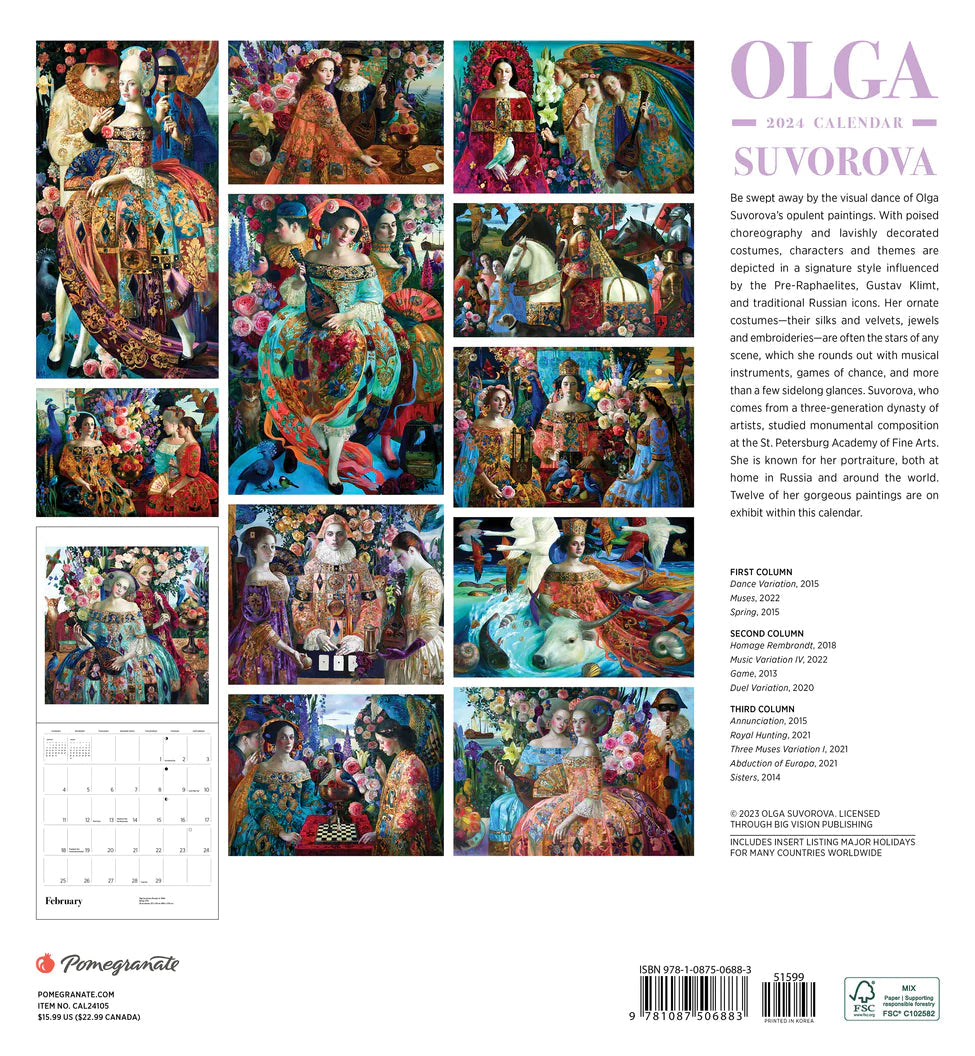 2024 Olga Suvorova - Square Wall Calendar  SOLD OUT