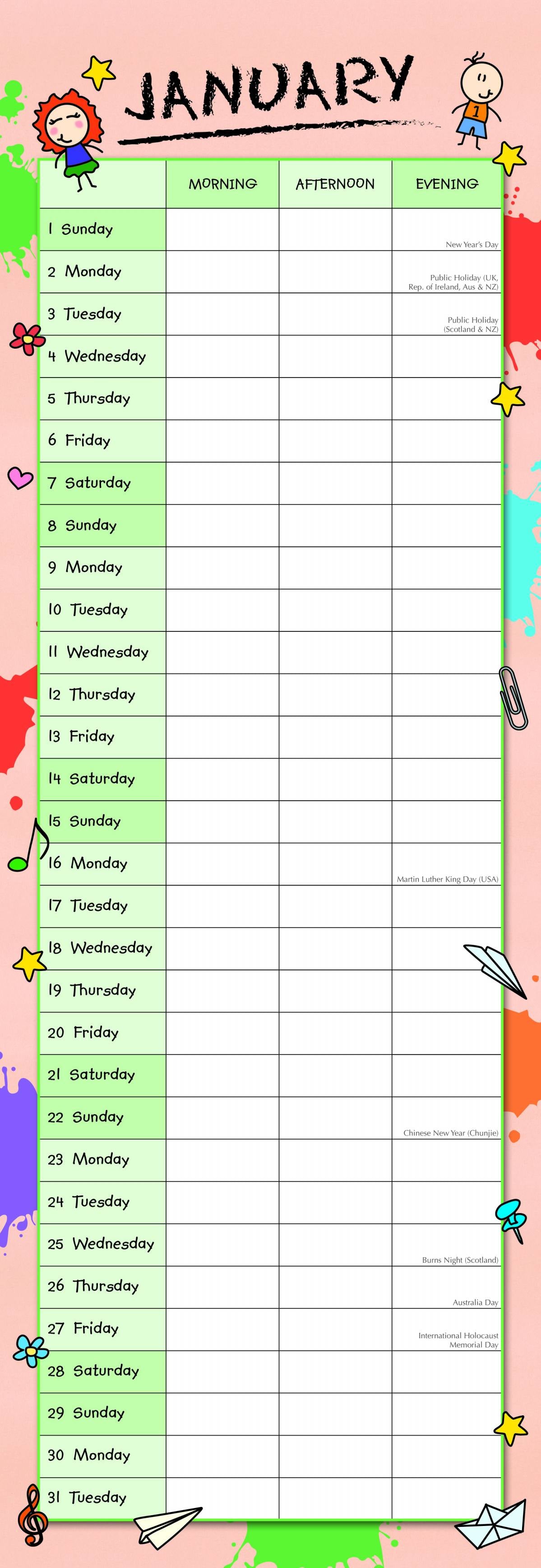 2023 School Planner - Slim Wall Calendar