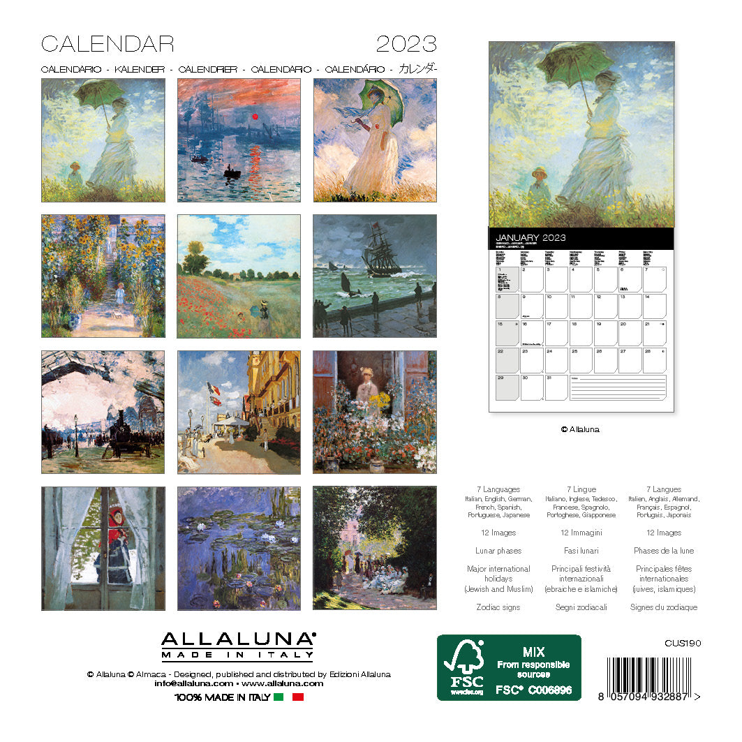 2023 Monet By Allaluna - Mini Wall Calendar