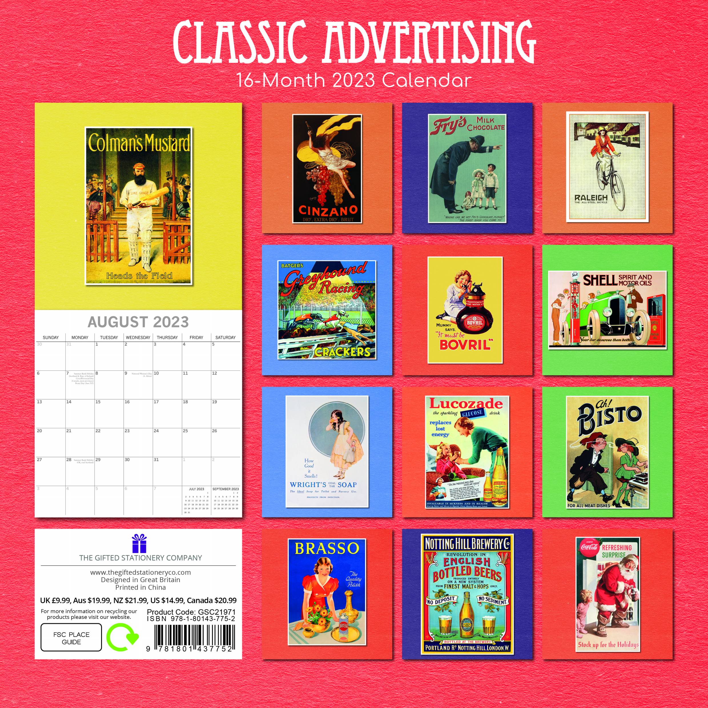 2023 Classic Advertising - Square Wall Calendar