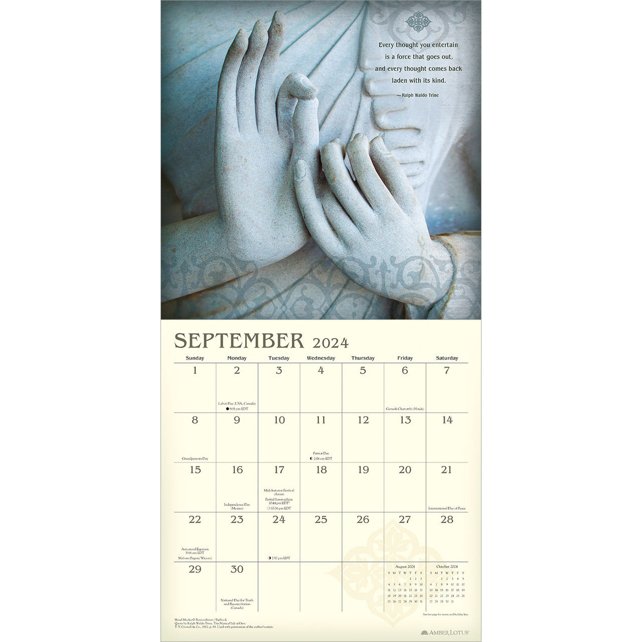 2024 Meditation - Square Wall Calendar