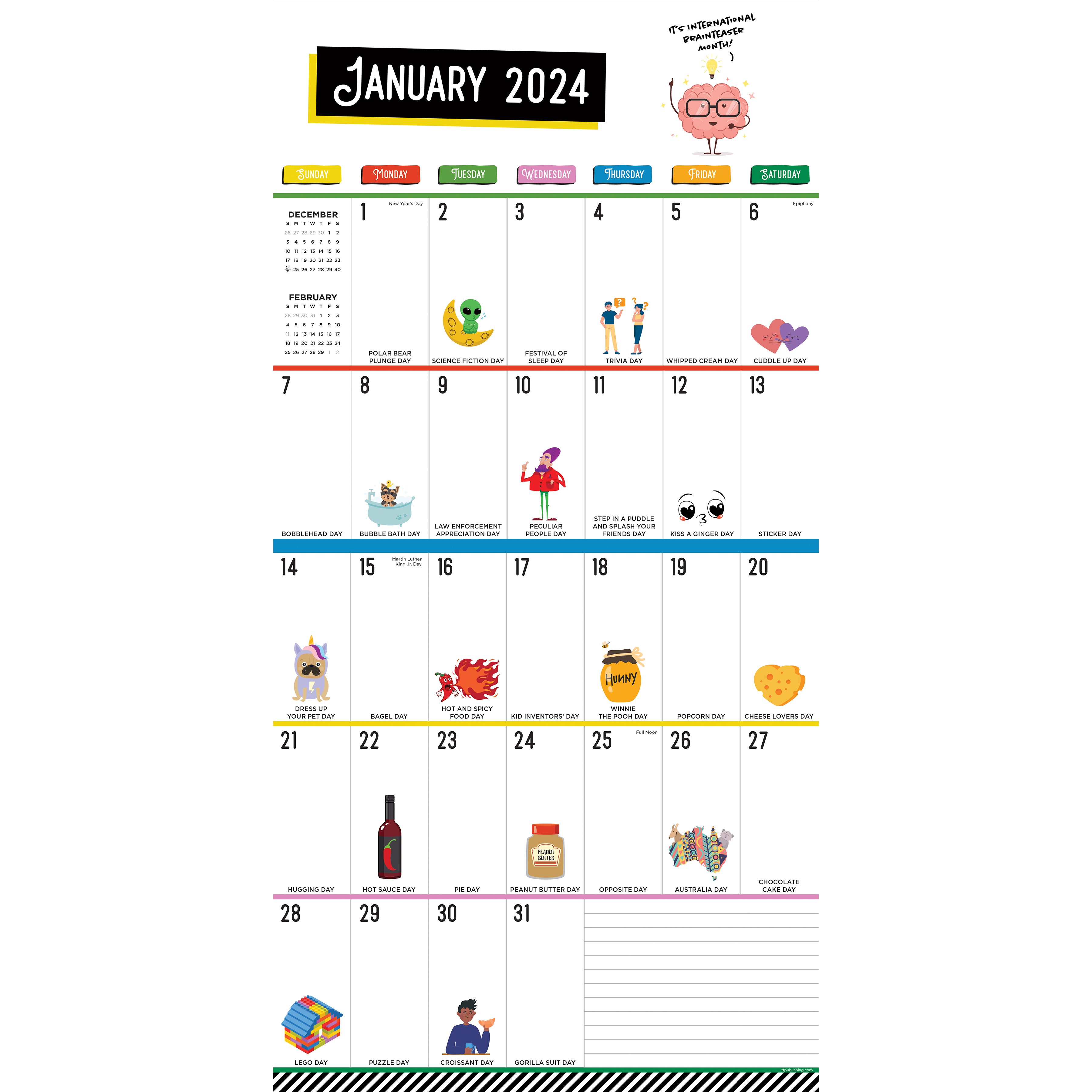 2024 Every Day's A Holiday - Square Wall Calendar US