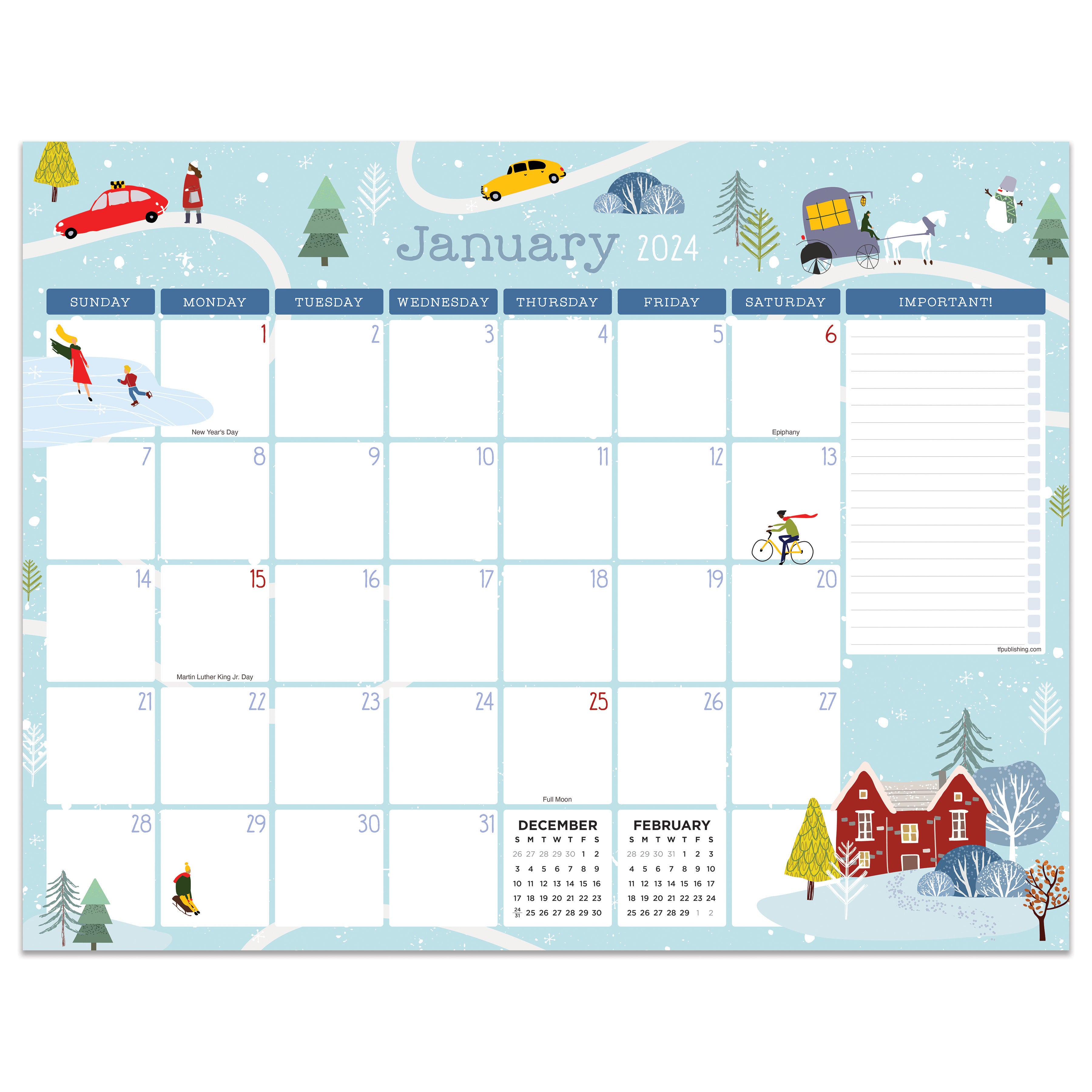 Acheter Desk Pad Family Calendar 2024 avec autocollants ? Rapide