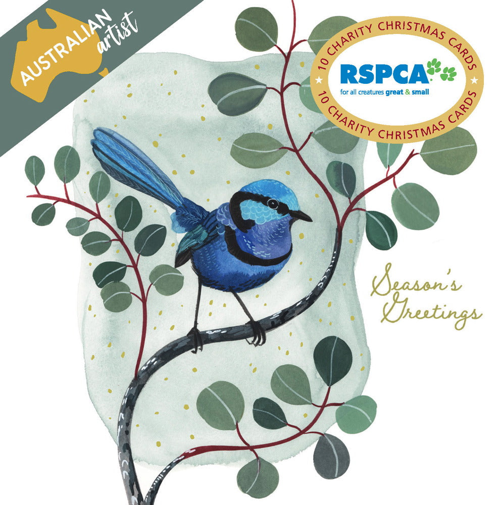 RSPCA - Fairy Wren - Charity Christmas Card Pack
