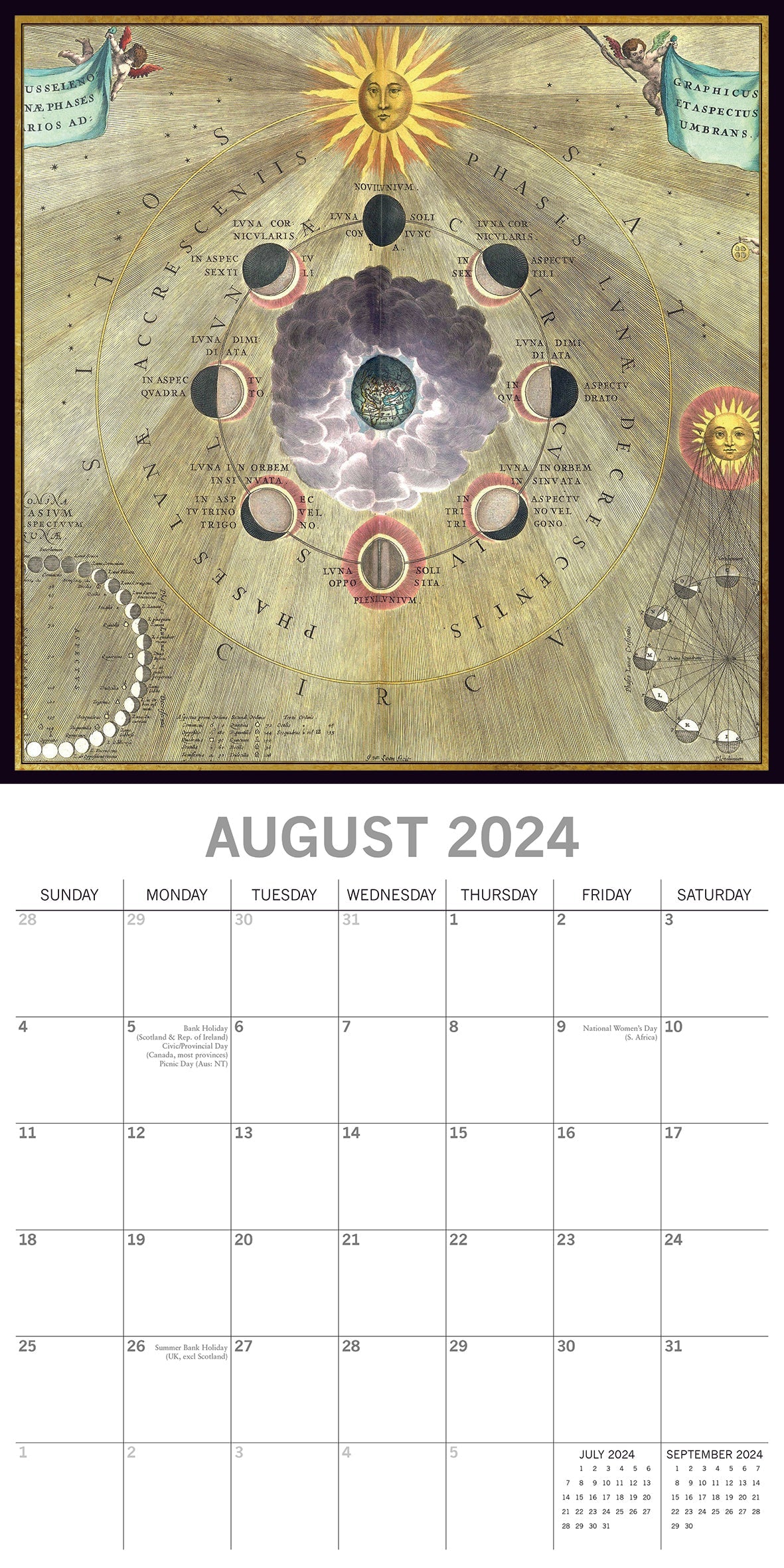 2024 Celestial - Square Wall Calendar