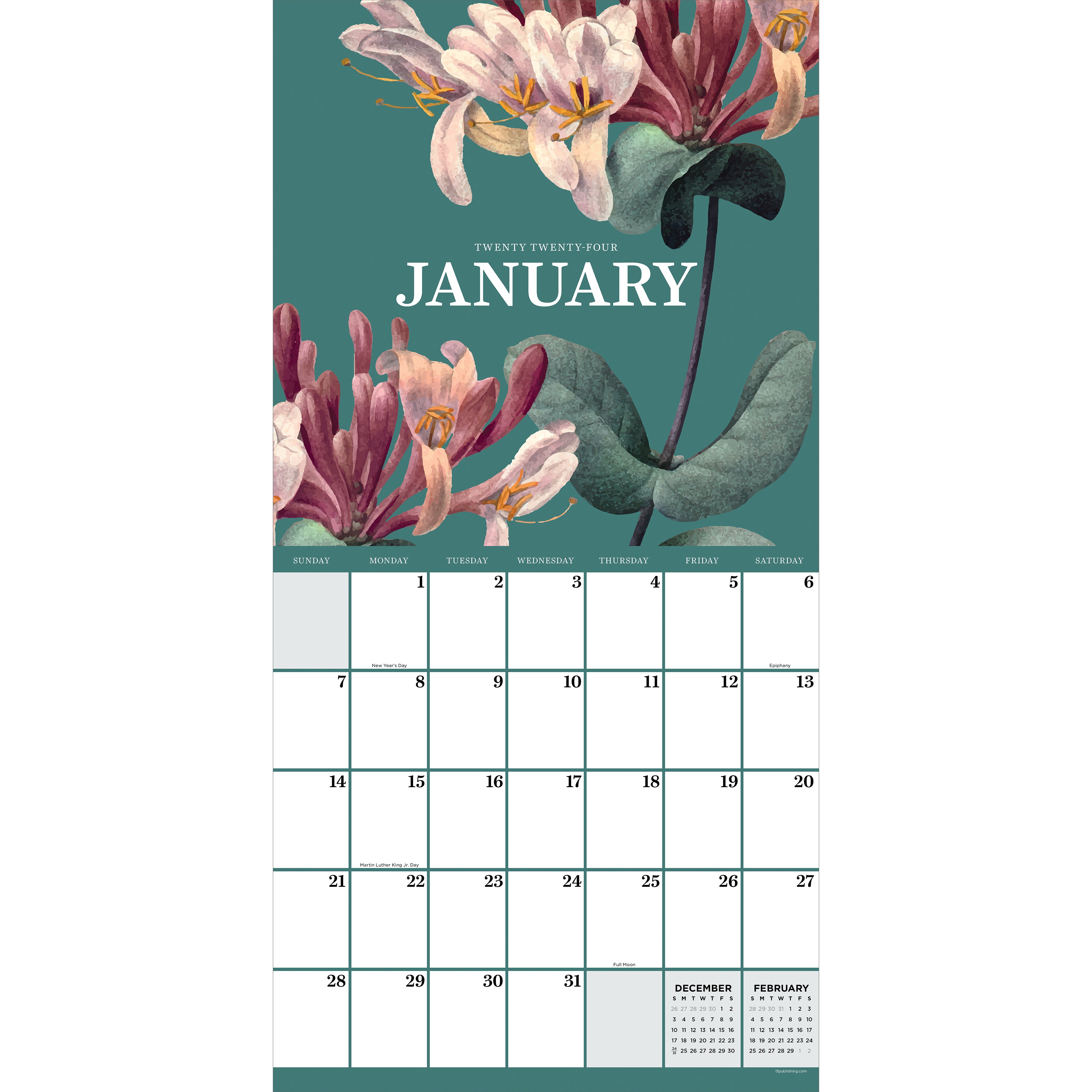 2024 Vintage Botanicals - Square Wall Calendar US