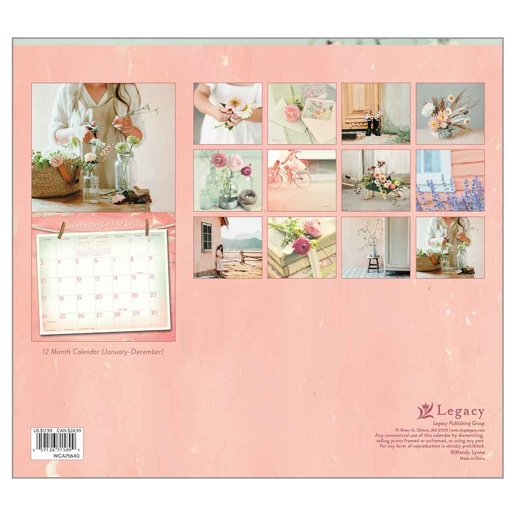 2023 LEGACY Vintage Pink - Deluxe Wall Calendar