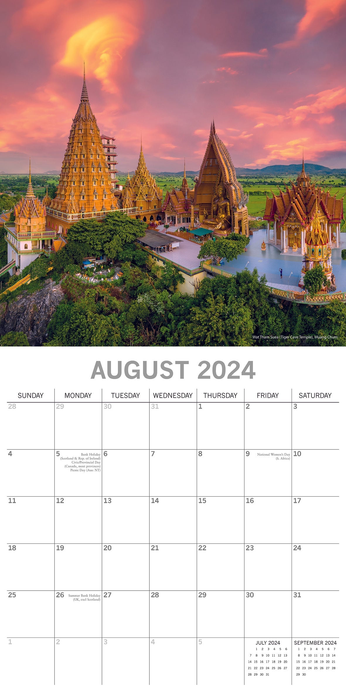 2024 Thailand - Square Wall Calendar