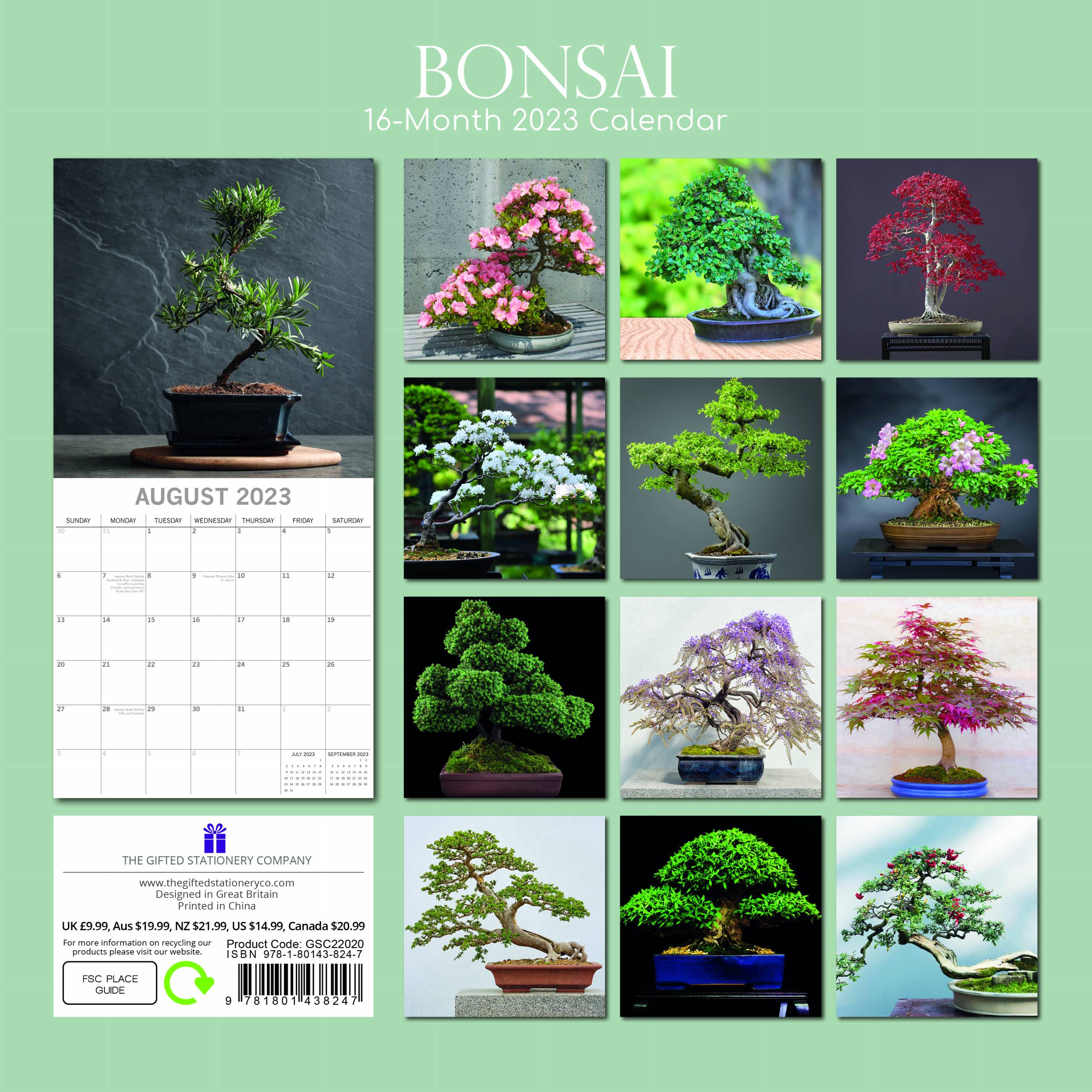 2023 Bonsai - Square Wall Calendar
