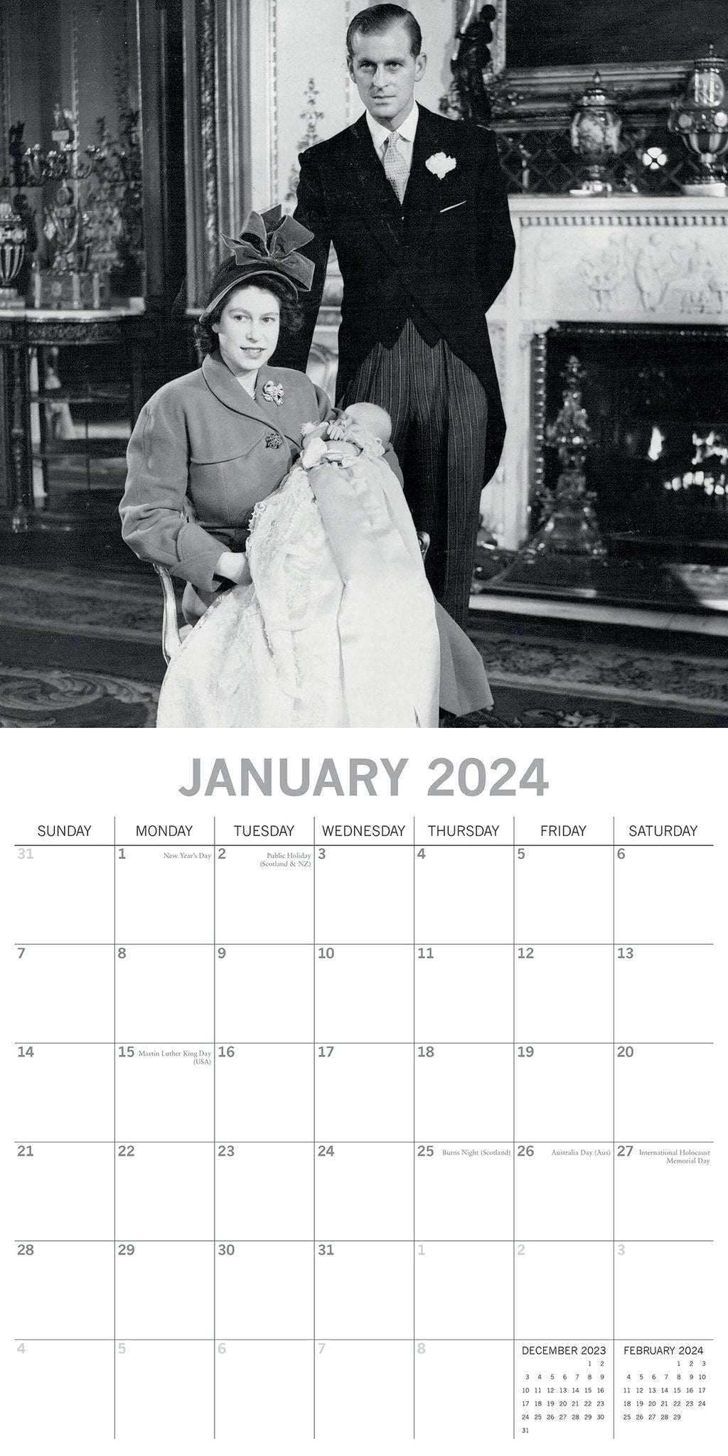 2024 HM King Charles III Square Wall Calendar Celebrity Calendars