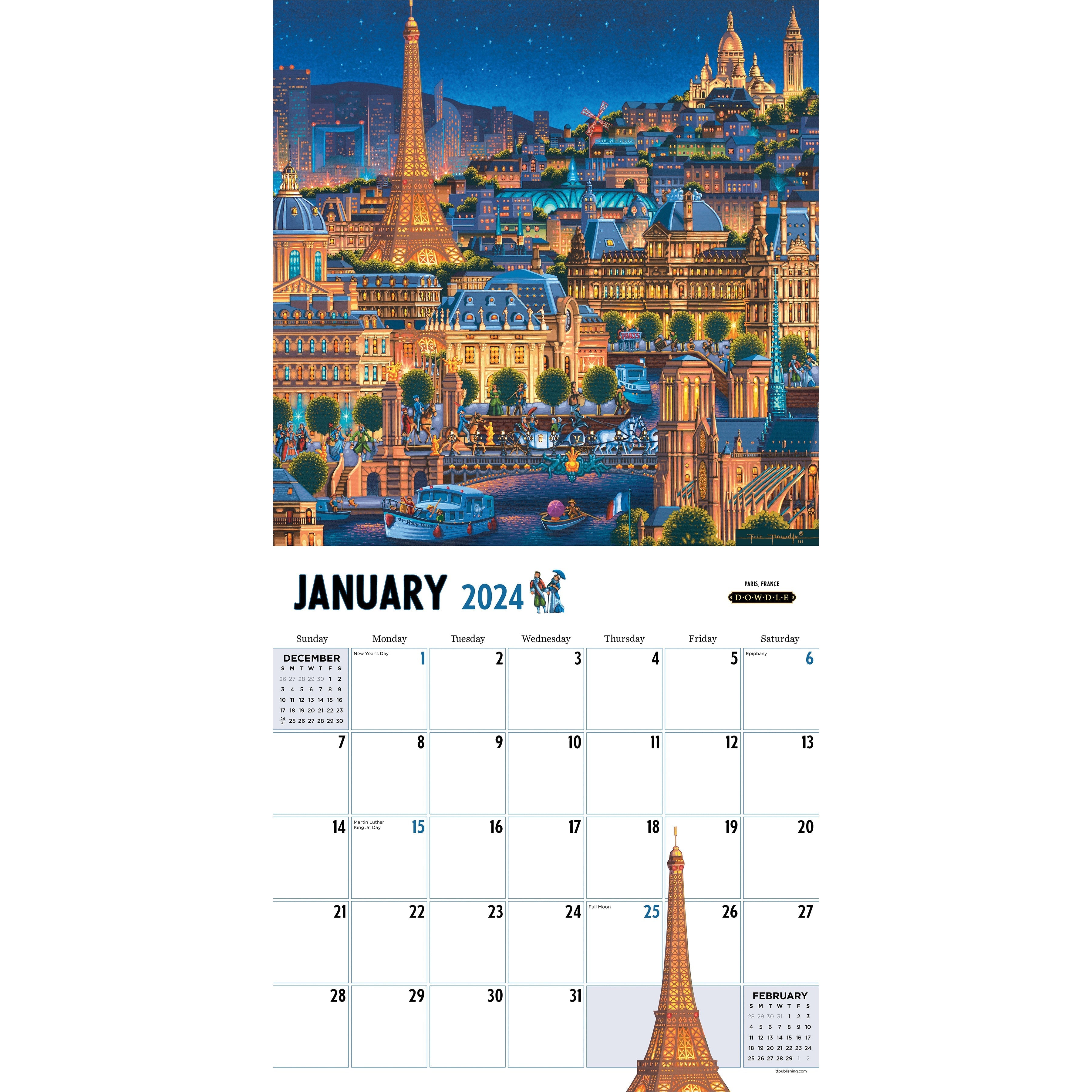 2024 Around the World - Square Wall Calendar US