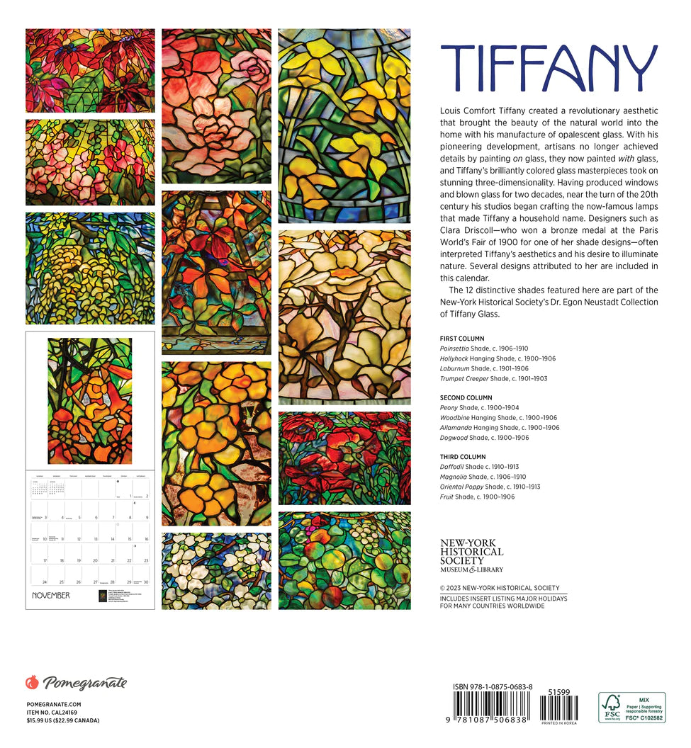 2024 Tiffany - Square Wall Calendar  SOLD OUT