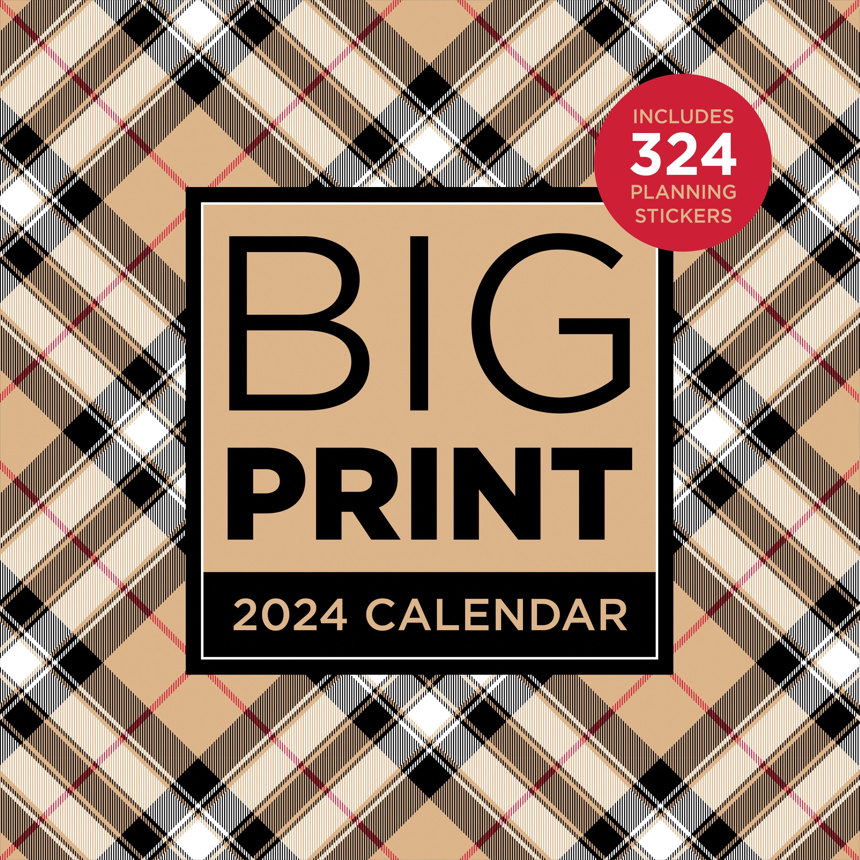 2024 Big Print - Square Wall Calendar US