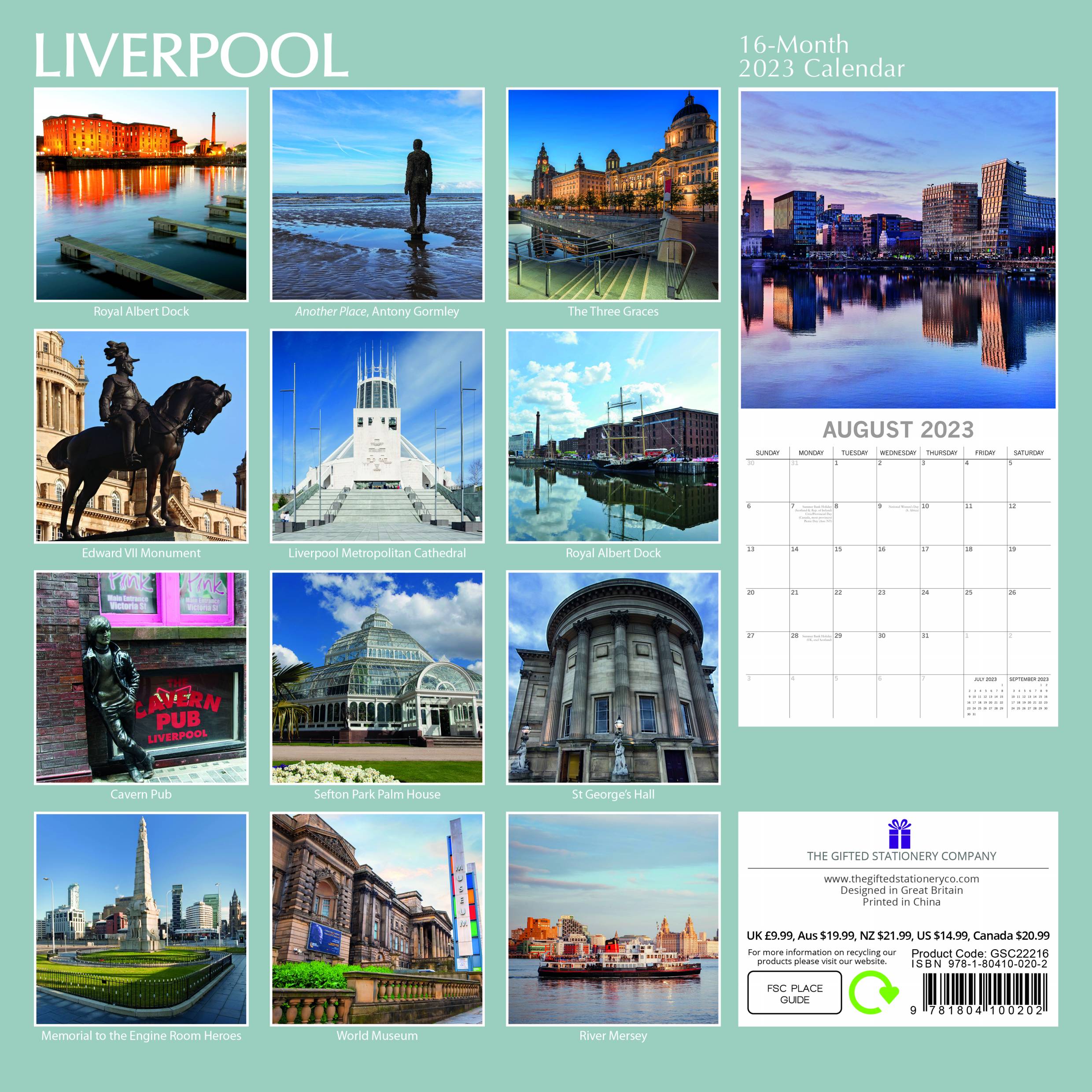 2023 Liverpool - Square Wall Calendar