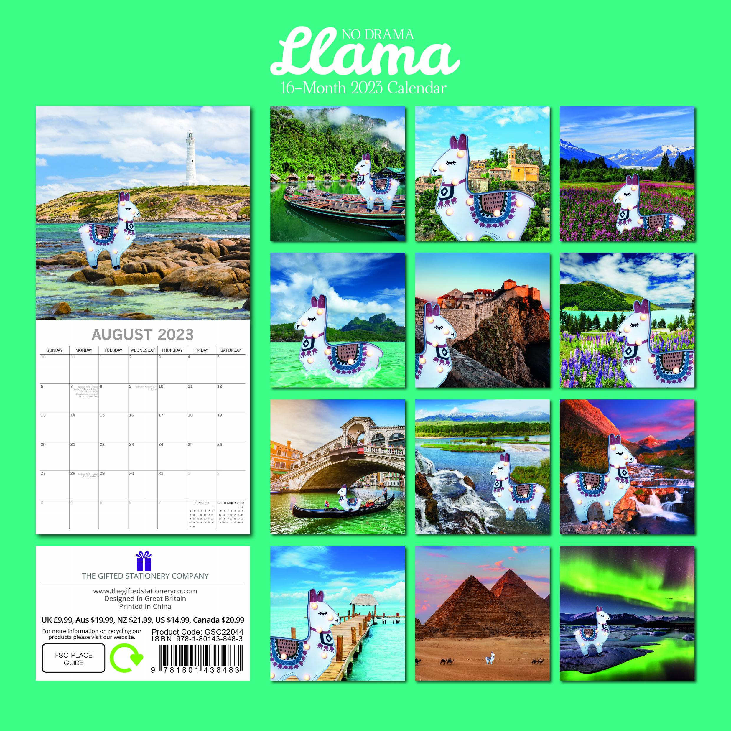 2023 No Drama Llama - Square Wall Calendar