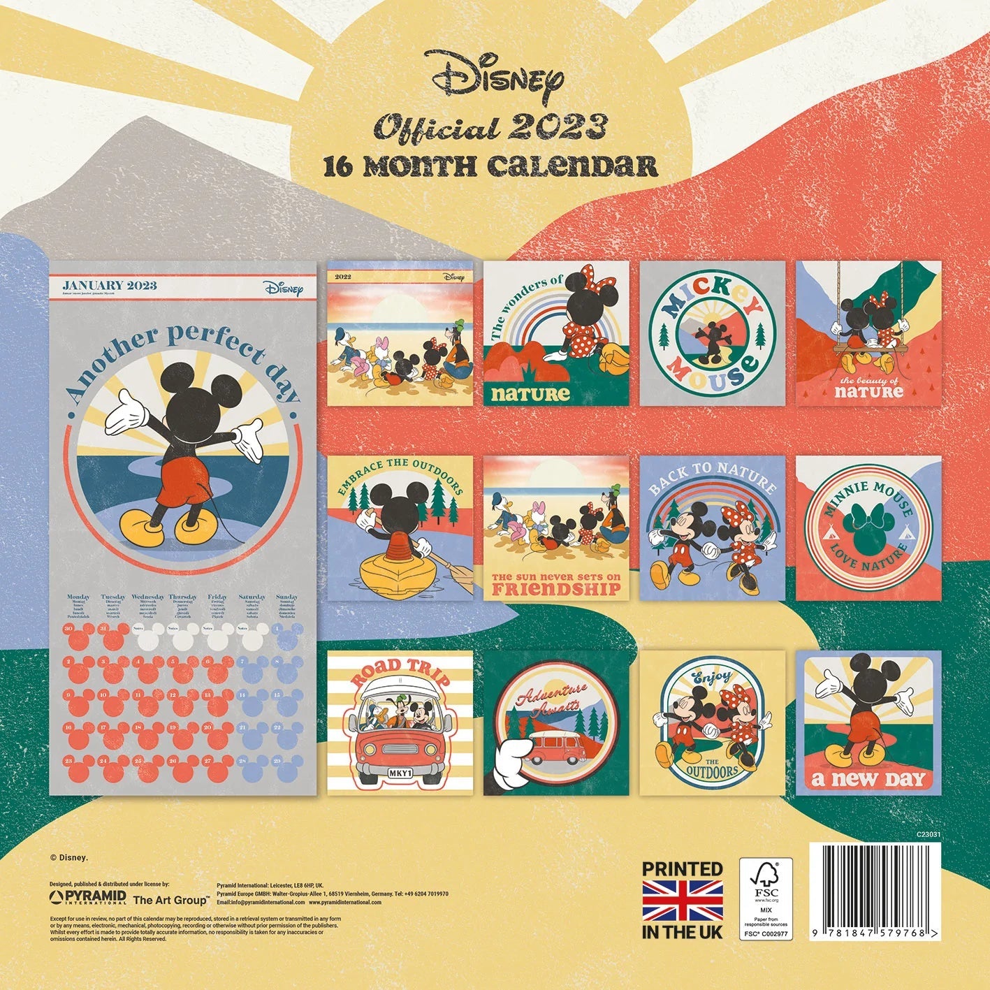 2023 Disney Official - Square Wall Calendar