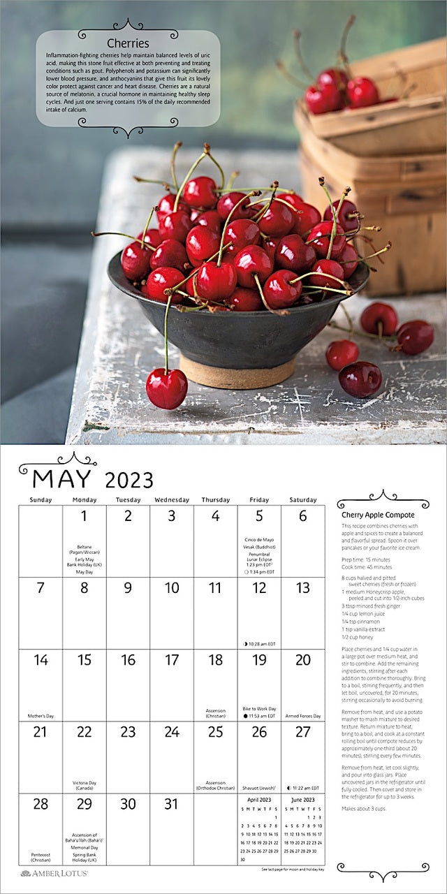 2023 Super Foods - Square Wall Calendar