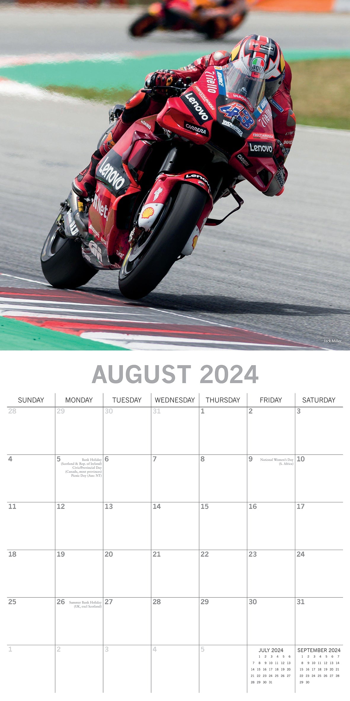 2024 Super Bikes - Square Wall Calendar