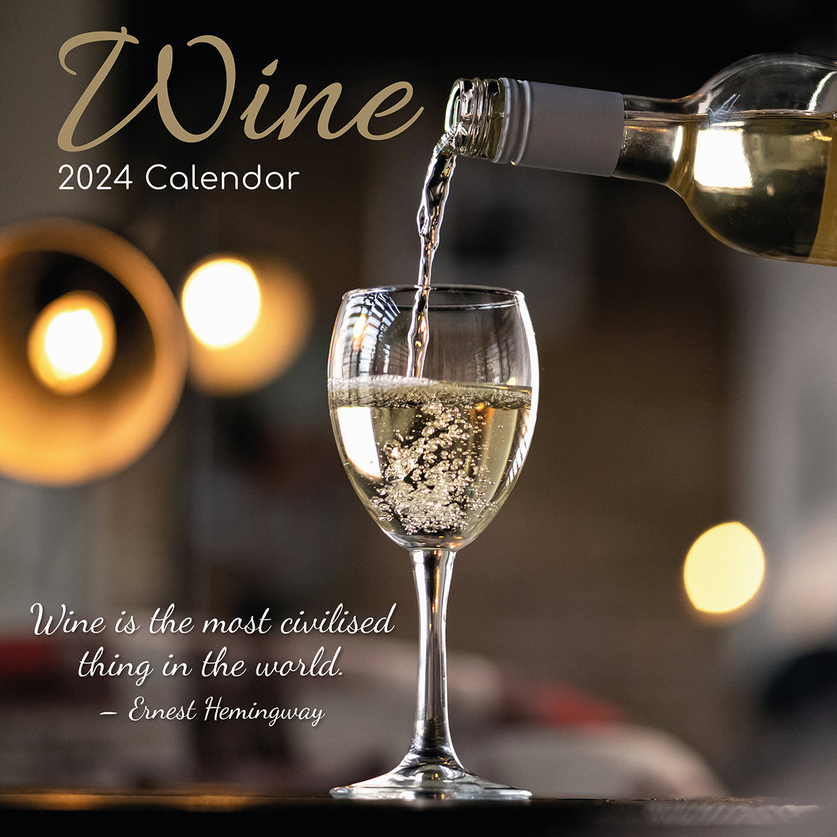 2024 Wine - Square Wall Calendar