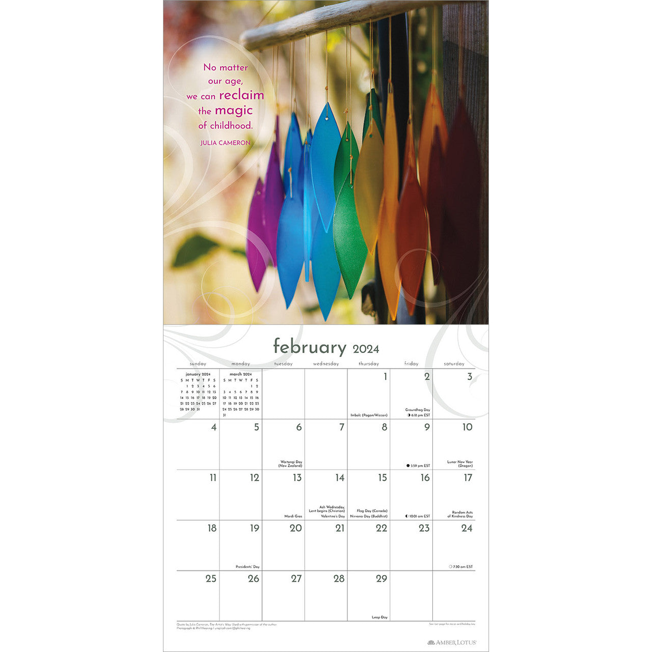 2024 A Year of Mindful Living - Square Wall Calendar