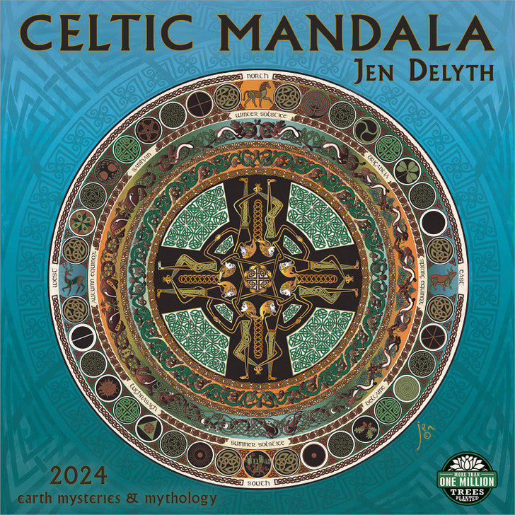 2024 Celtic Mandala - Square Wall Calendar - Art Calendars by Amber