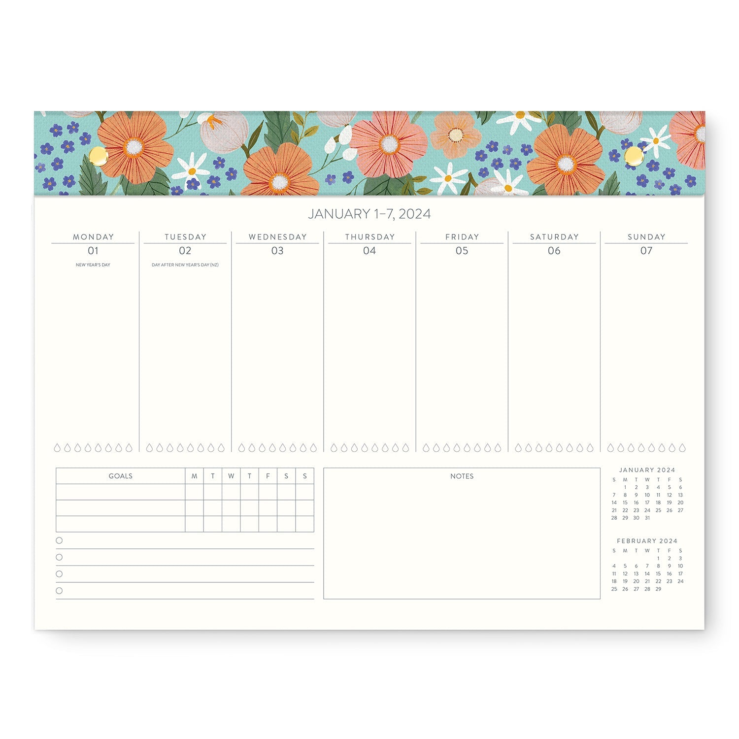 Acheter Desk Pad Family Calendar 2024 avec autocollants ? Rapide