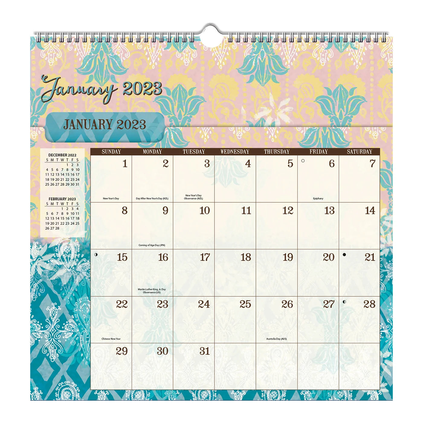 2023 LANG Bohemian by Susan Winget - File-It Square Wall Calendar