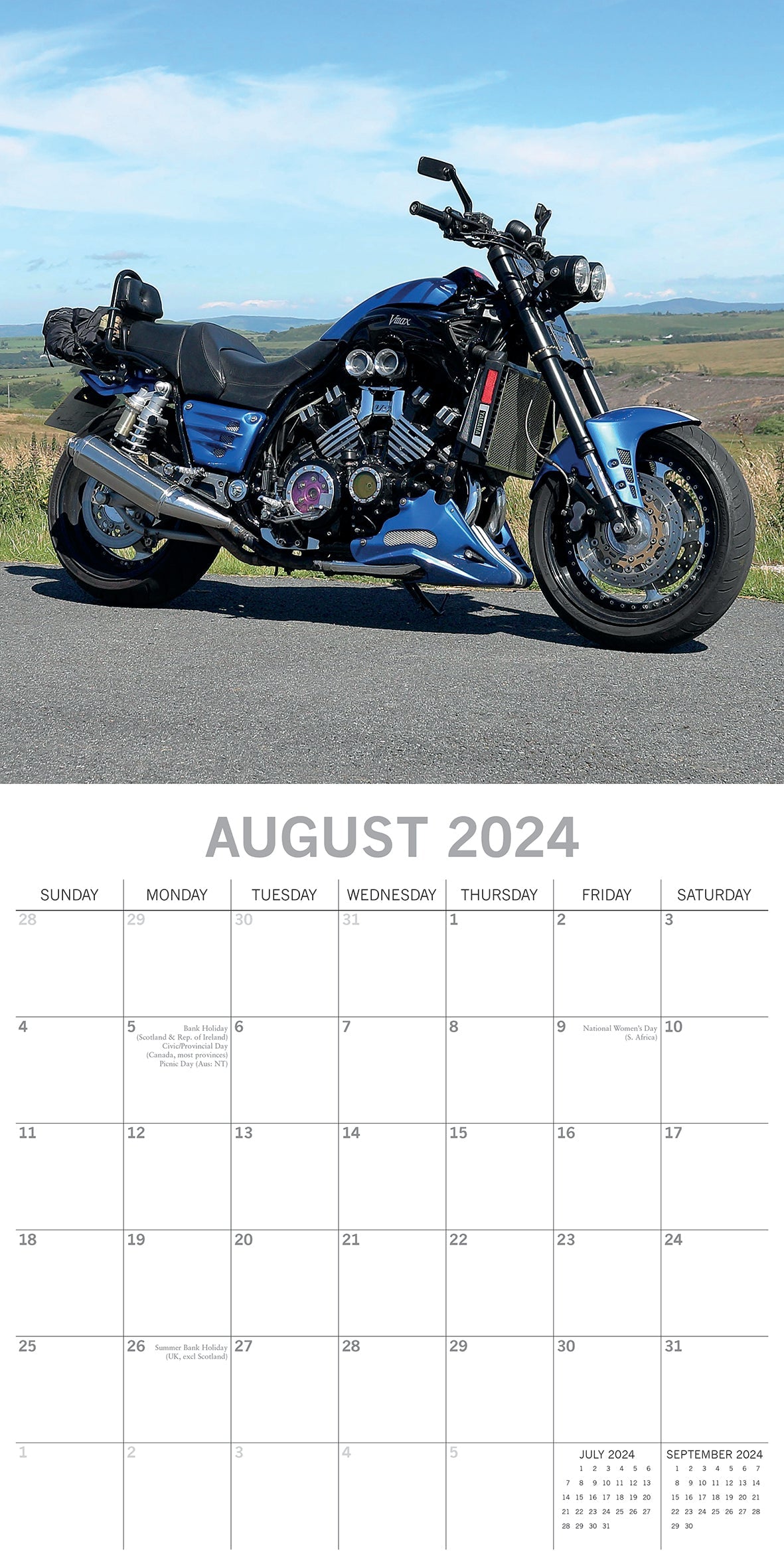 2024 Custom Bikes - Square Wall Calendar