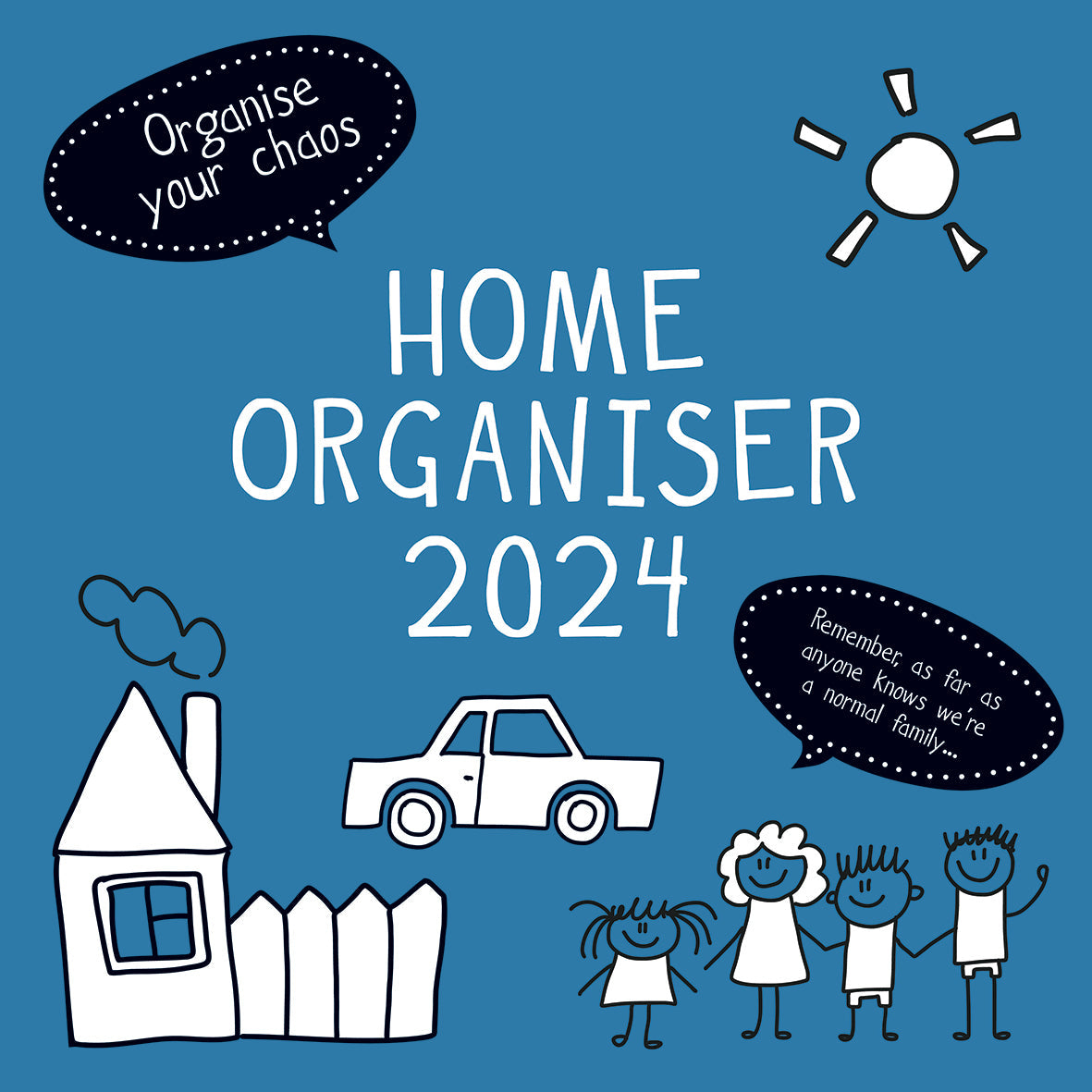 2024 Home Family Organiser Square Wall Calendar Family Planners by