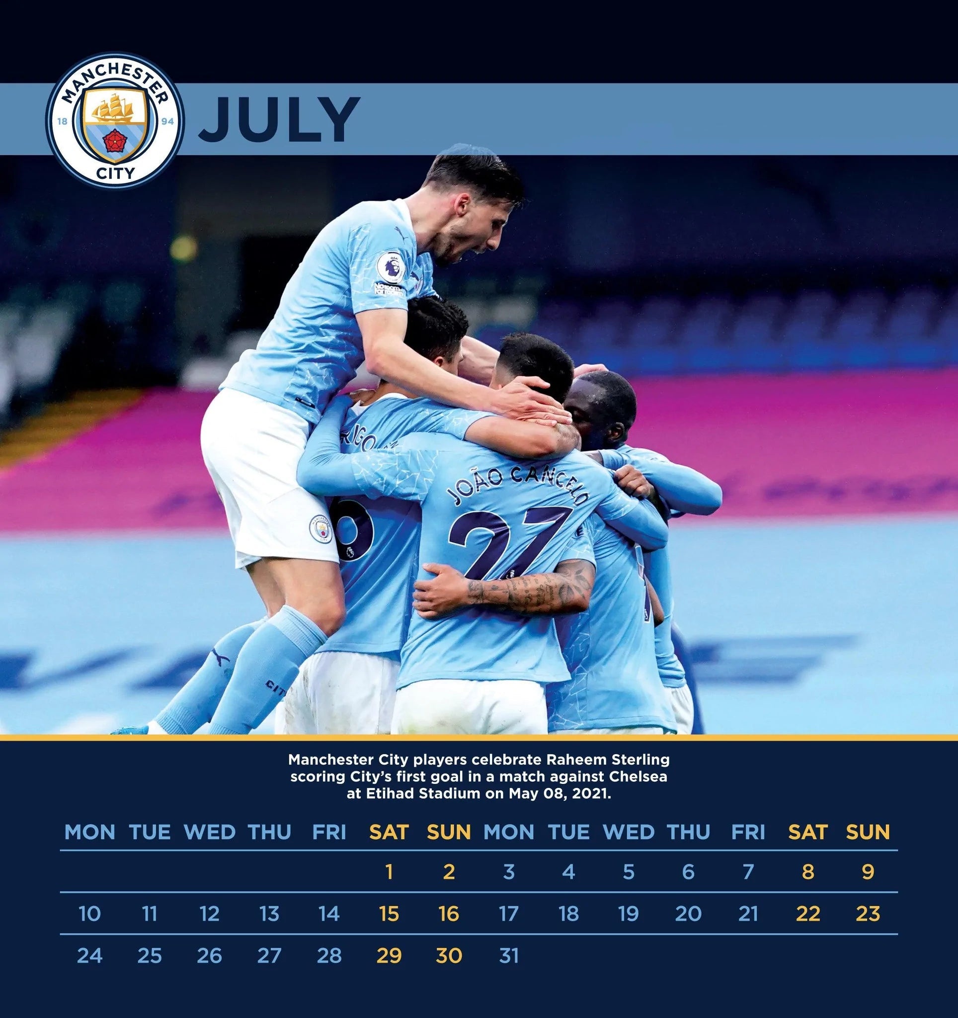 2023 Manchester City FC - Desk Easel Calendar