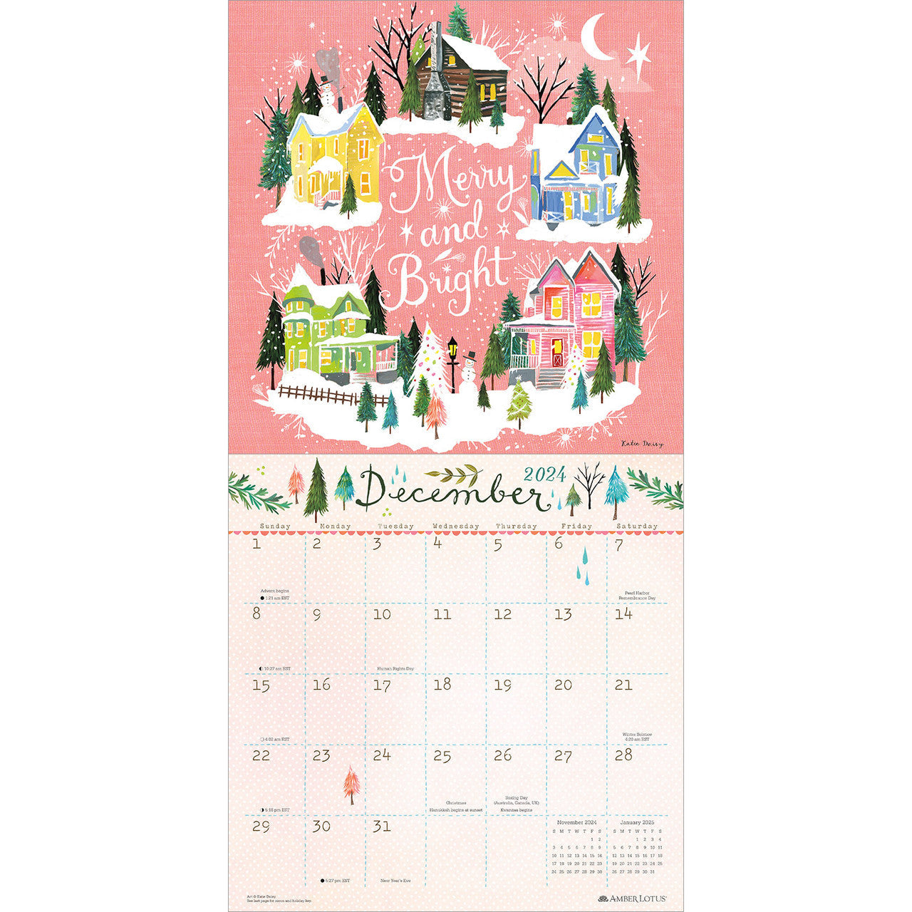 2024 Katie Daisy - Square Wall Calendar