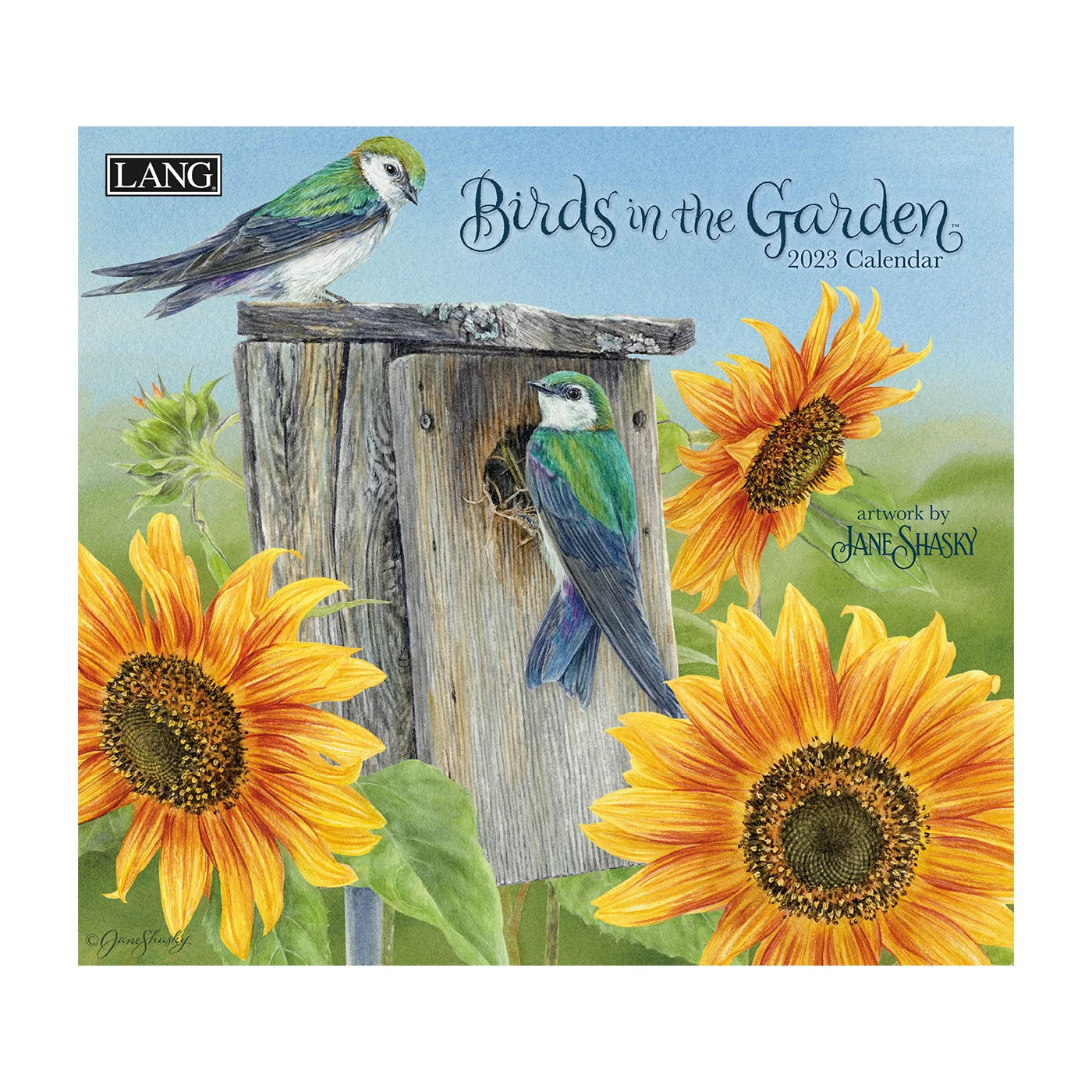 2023 LANG Birds in the Garden by Jane Shasky - Deluxe Wall Calendar