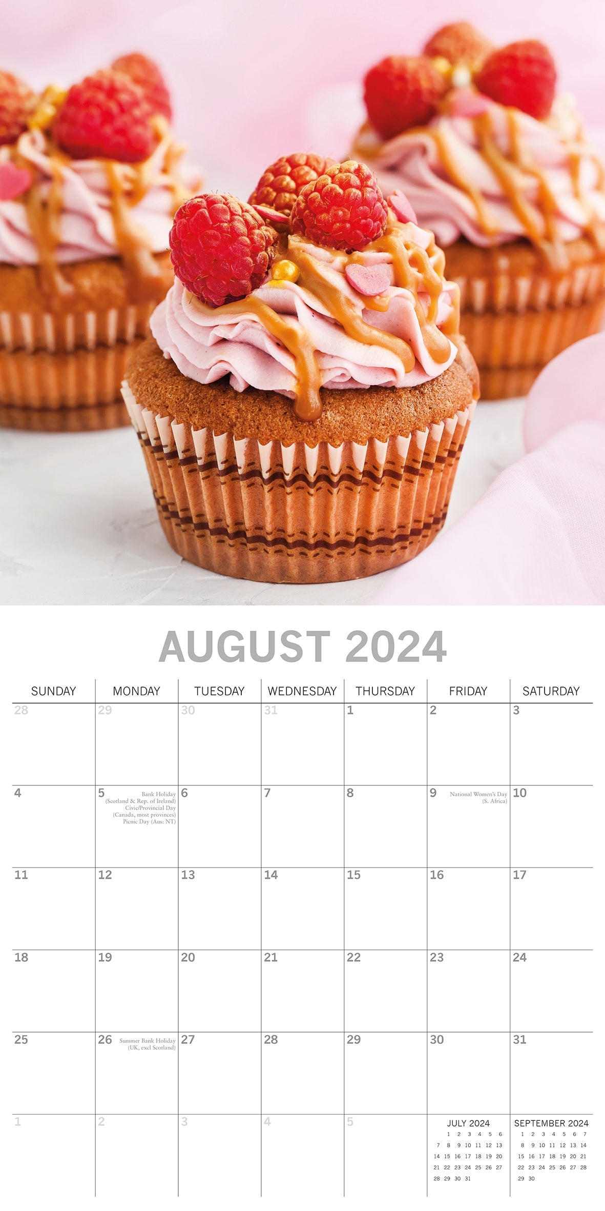 2024 Cupcakes Square Wall Calendar Food & Kitchen Calendars by The