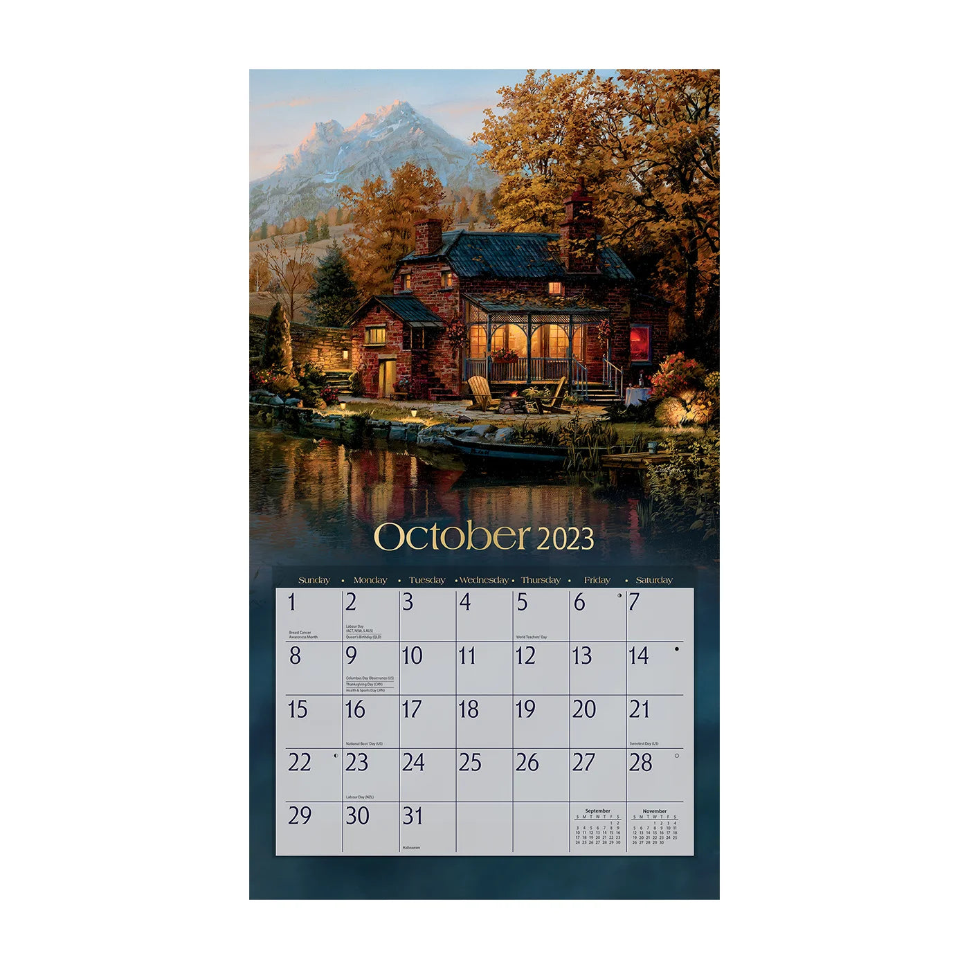 2023 LANG Around The World by Evgeny Lushpin - Deluxe Wall Calendar