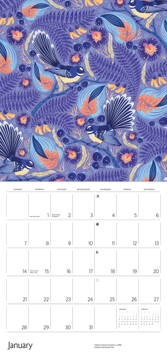 2024 Catherine Marion: Folklore and Flora - Square Wall Calendar