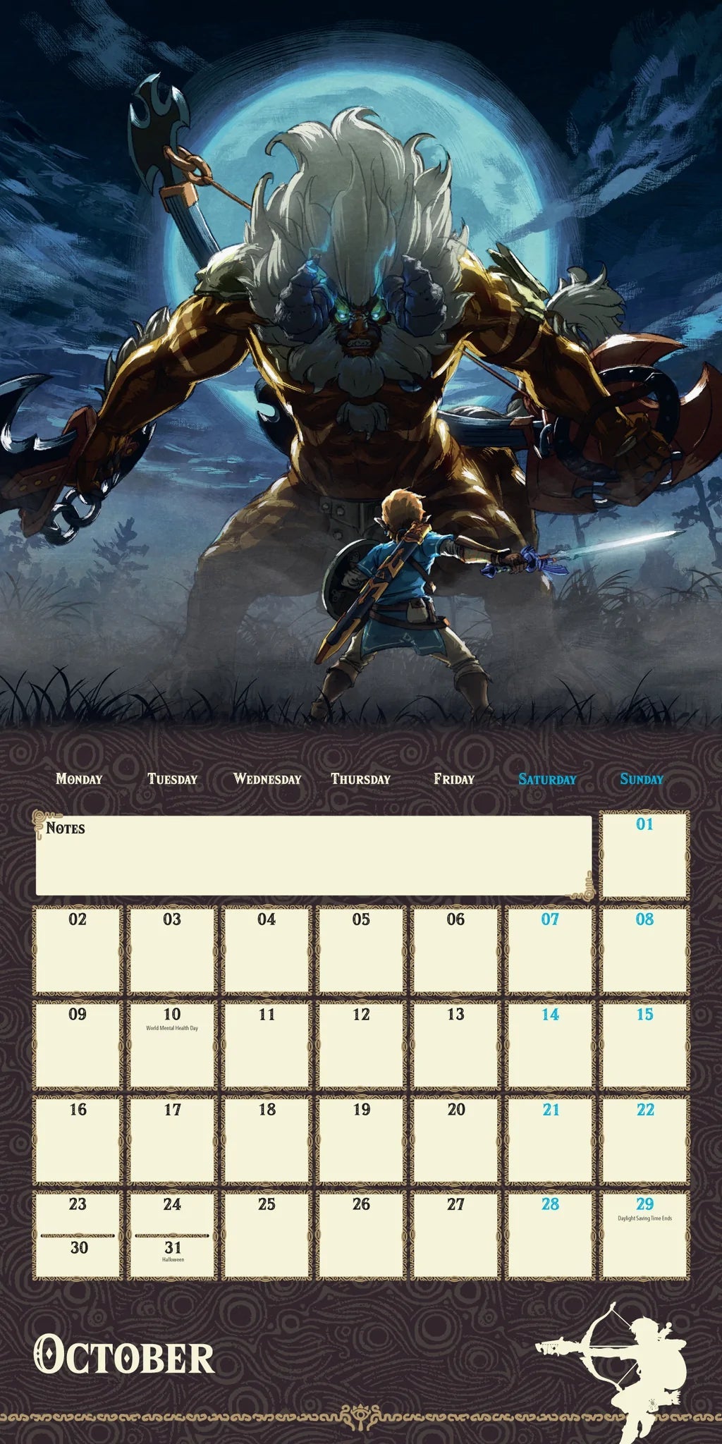 2023 The Legend Of Zelda - Breath of the Wild - Square Wall Calendar