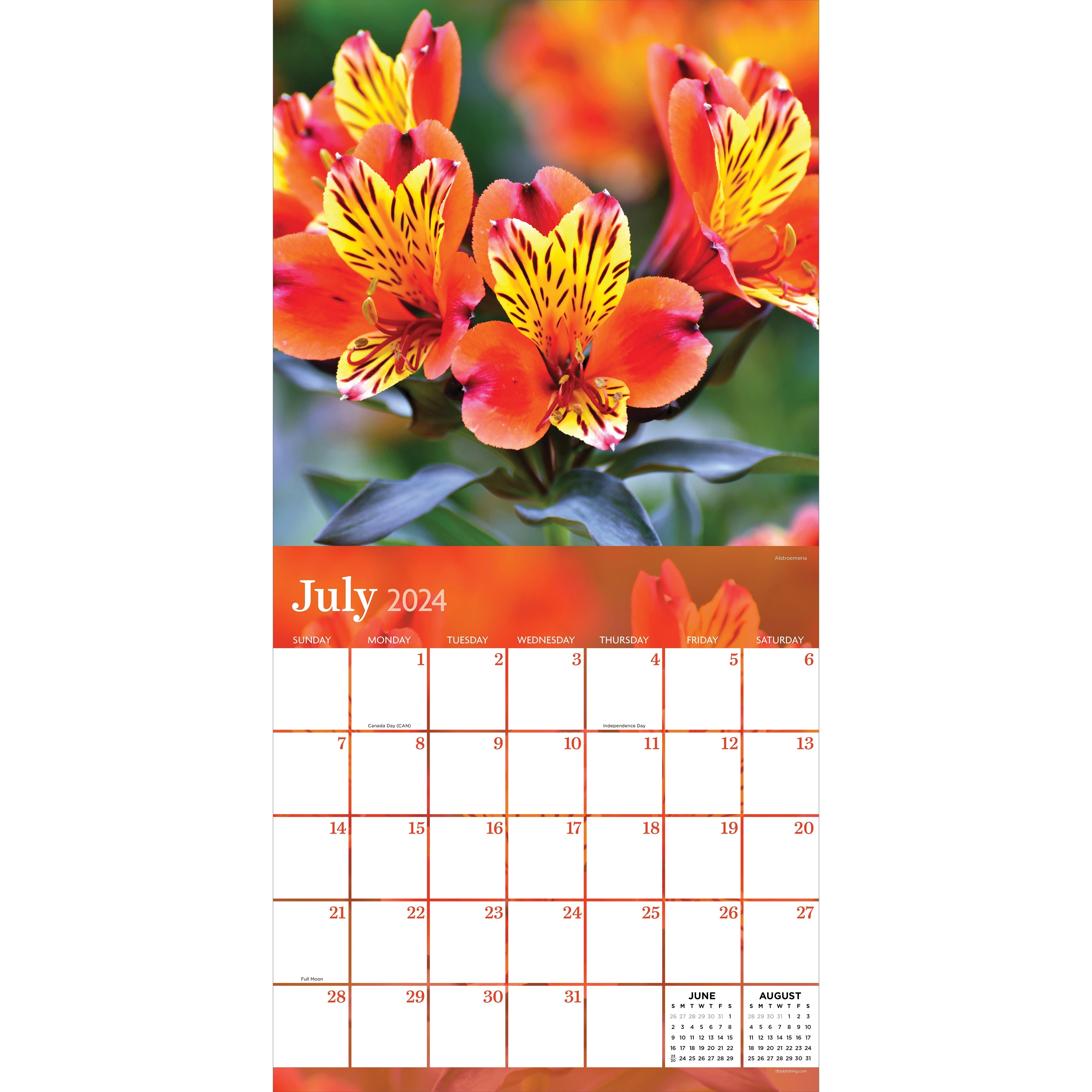 2024 Flowers - Square Wall Calendar US
