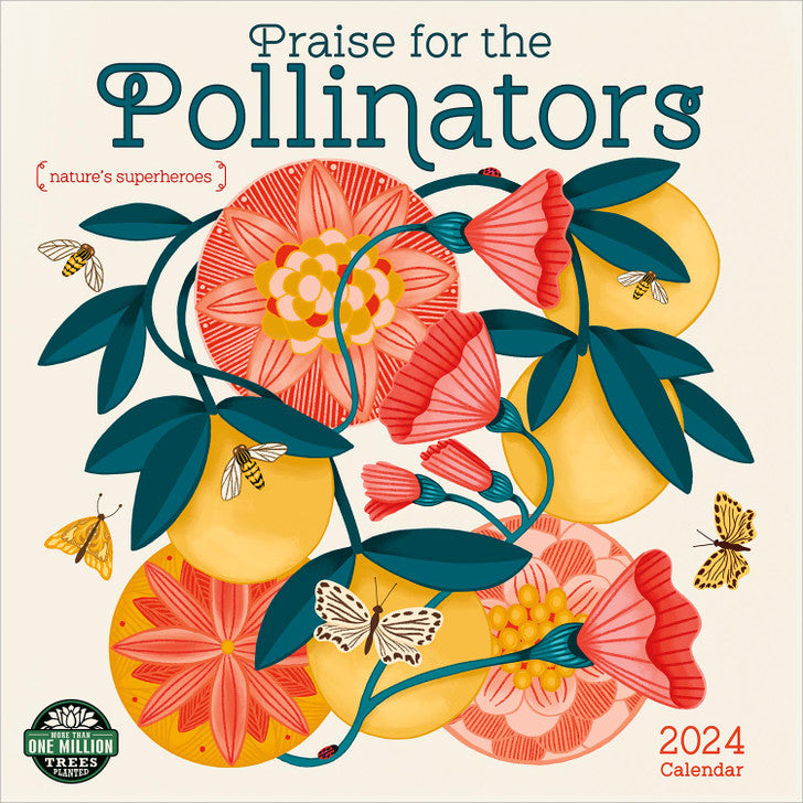 2024 Praise for the Pollinators - Square Wall Calendar - Art Calendars