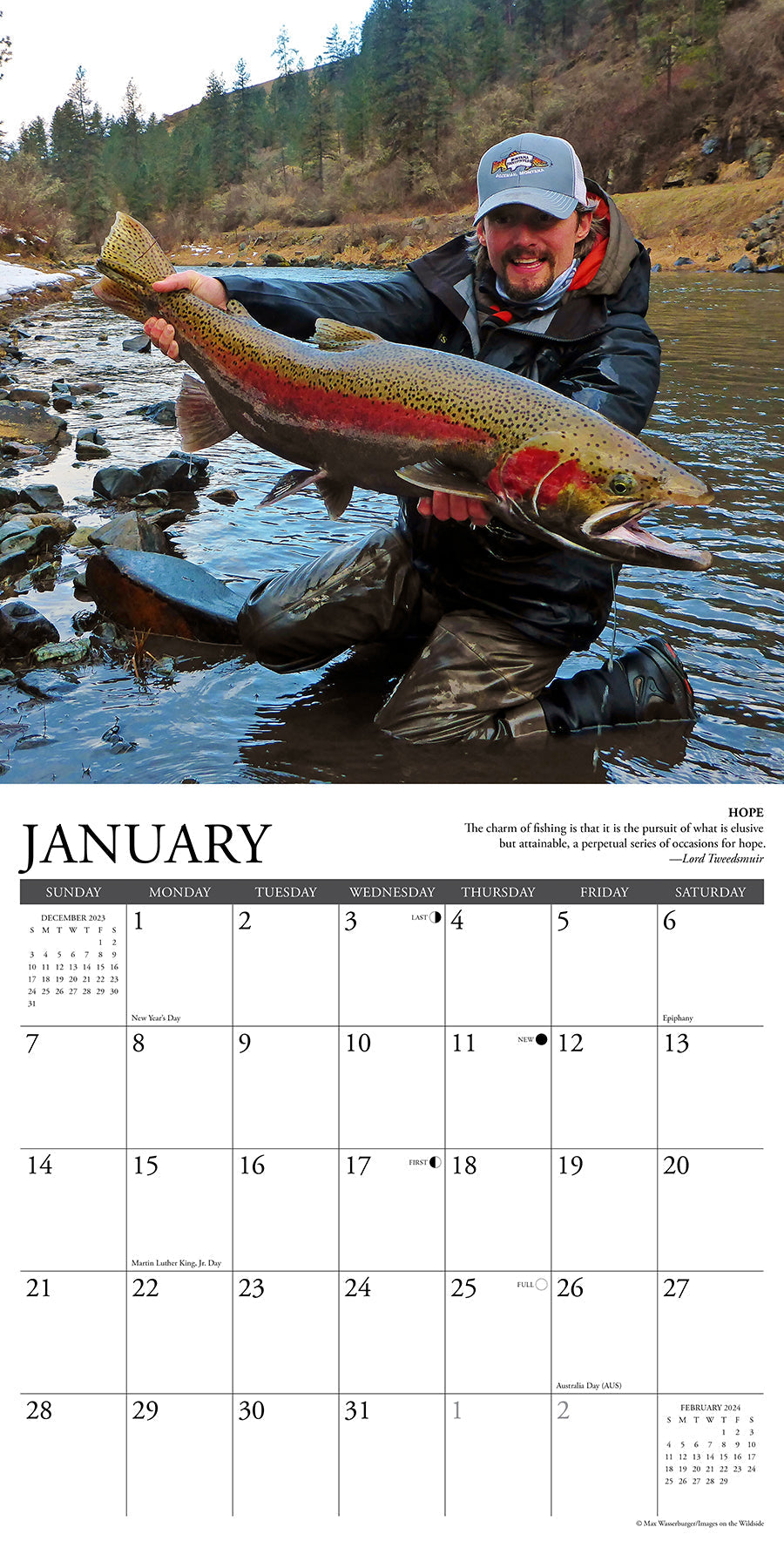 2024 What Fly Fishing Teaches Us - Square Wall Calendar US