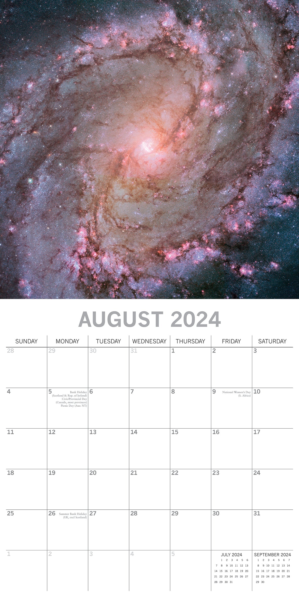 2024 Space - Square Wall Calendar