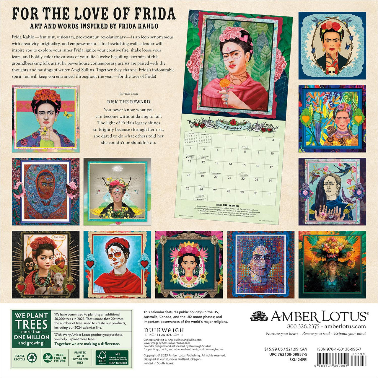 2024 For the Love of Frida - Square Wall Calendar