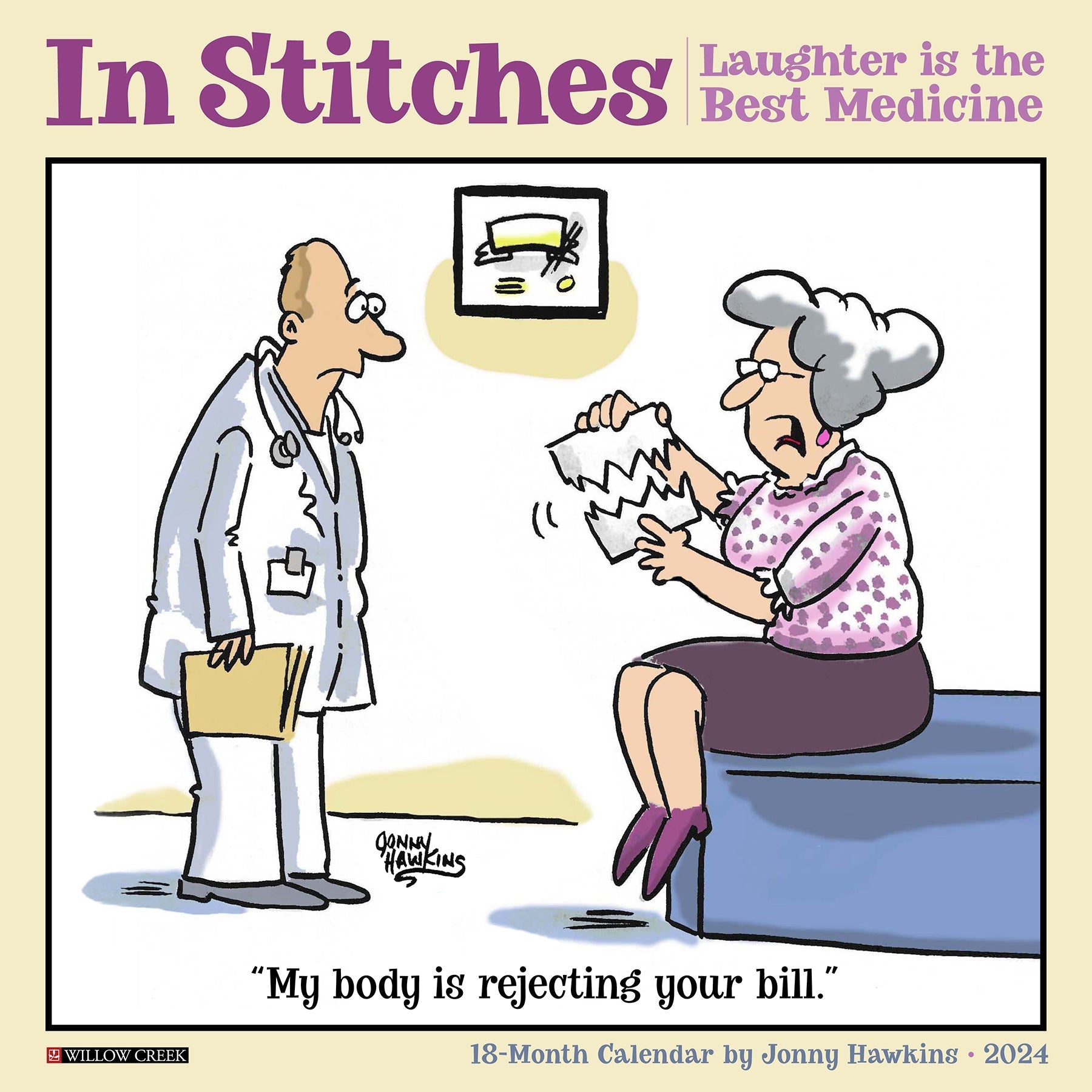 2024 In Stitches by Jonny Hawkins - Square Wall Calendar US